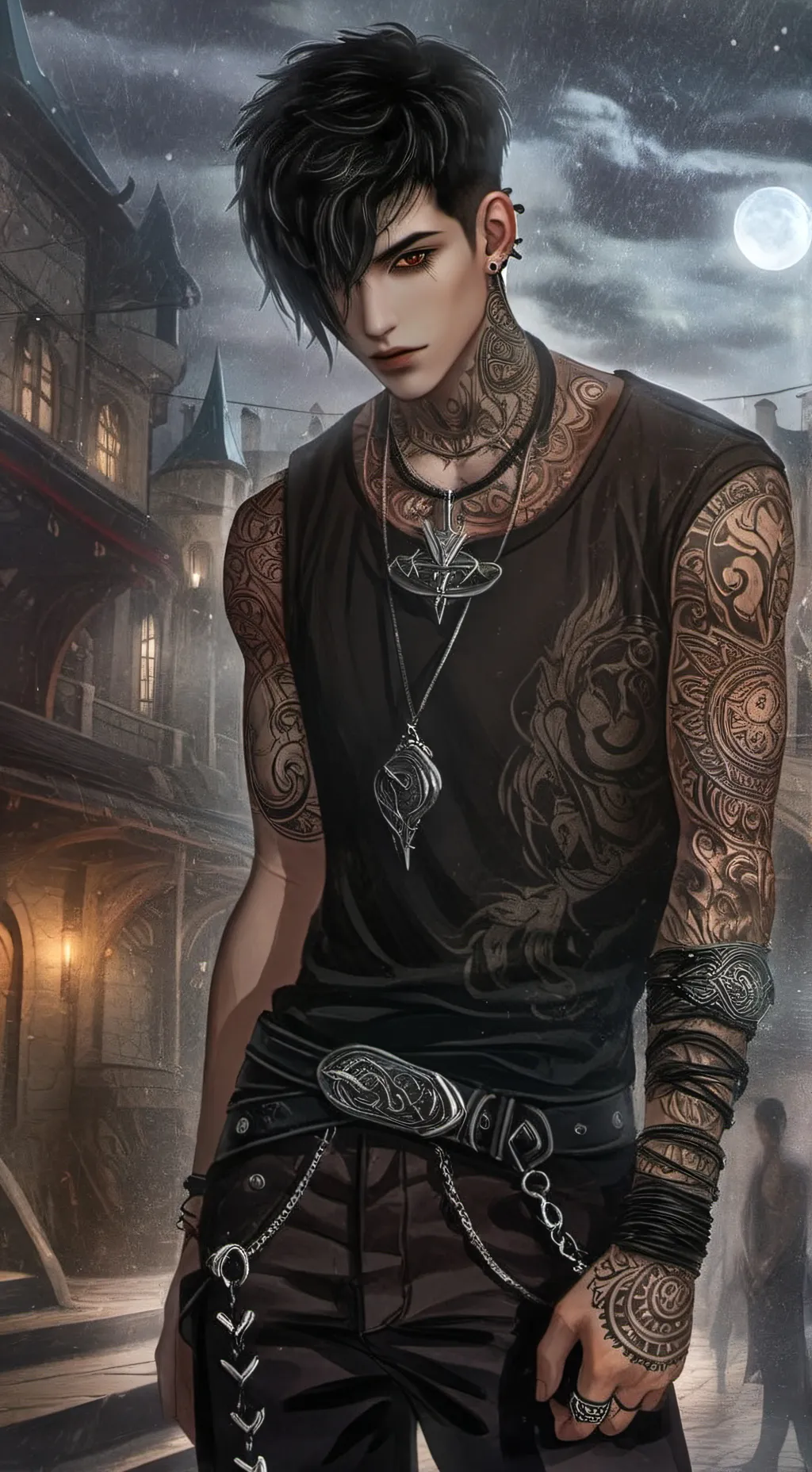 ai character: kyro⛓️‍💥🖤 background