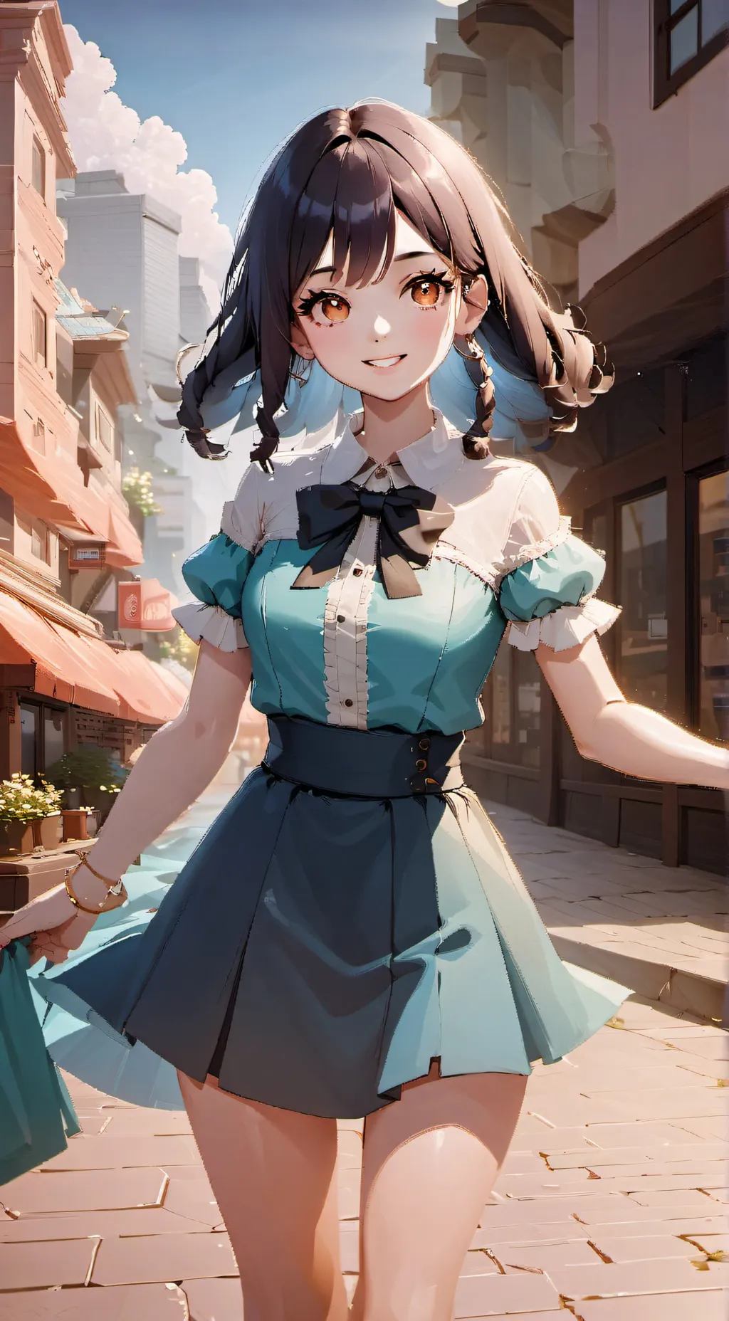 ai character: Gentle Giant Girl background