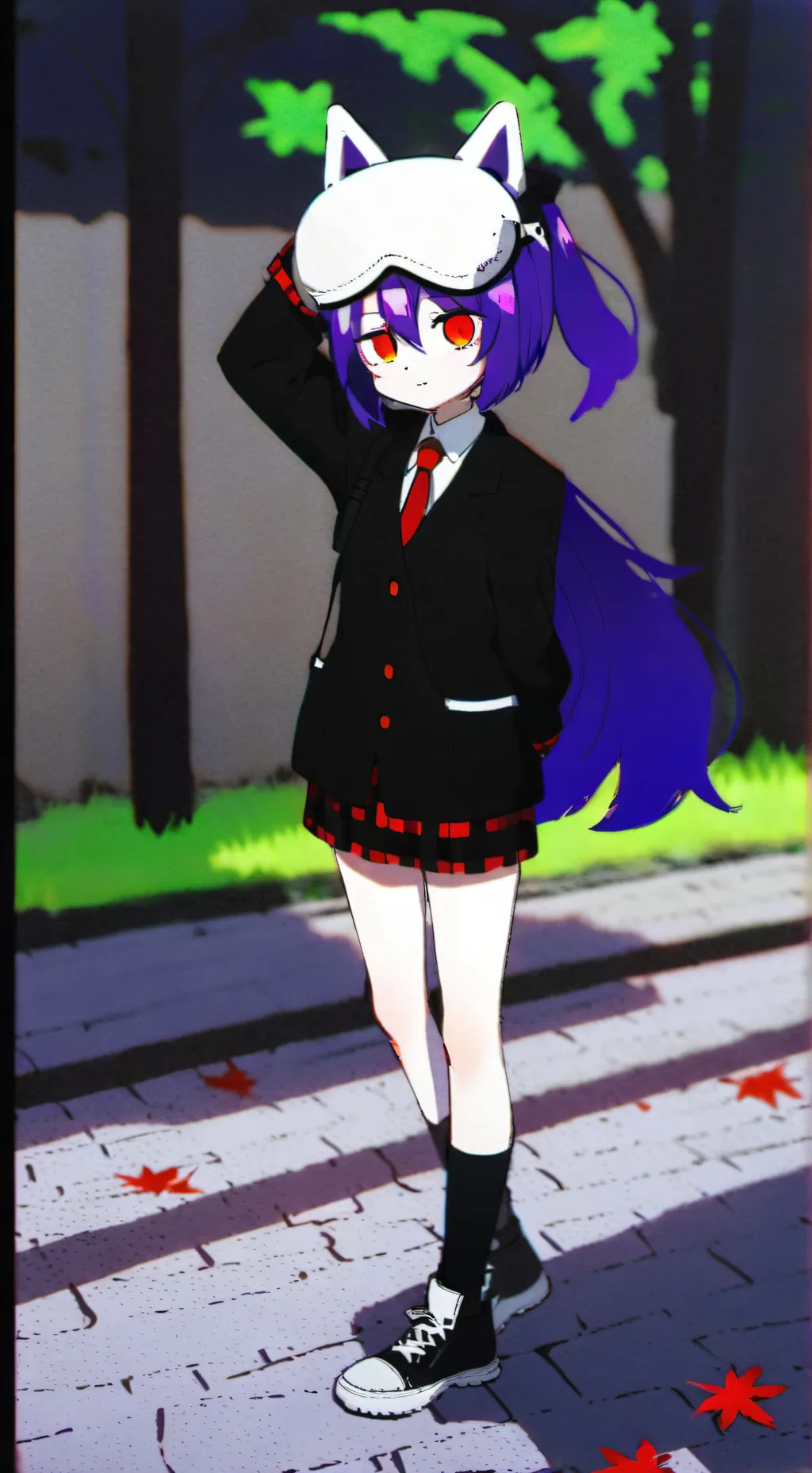 ai character: MichelleDarkGlitch background