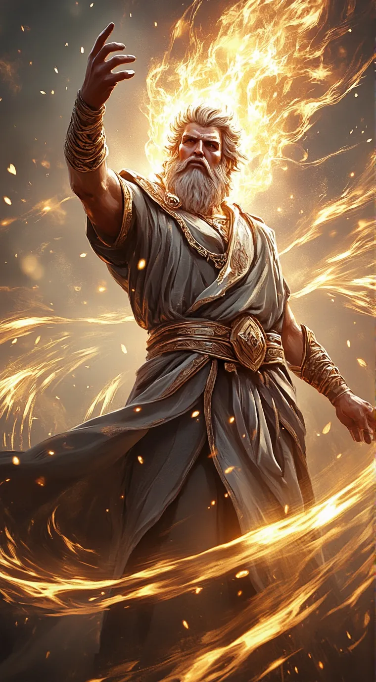 ai character: Zeus background