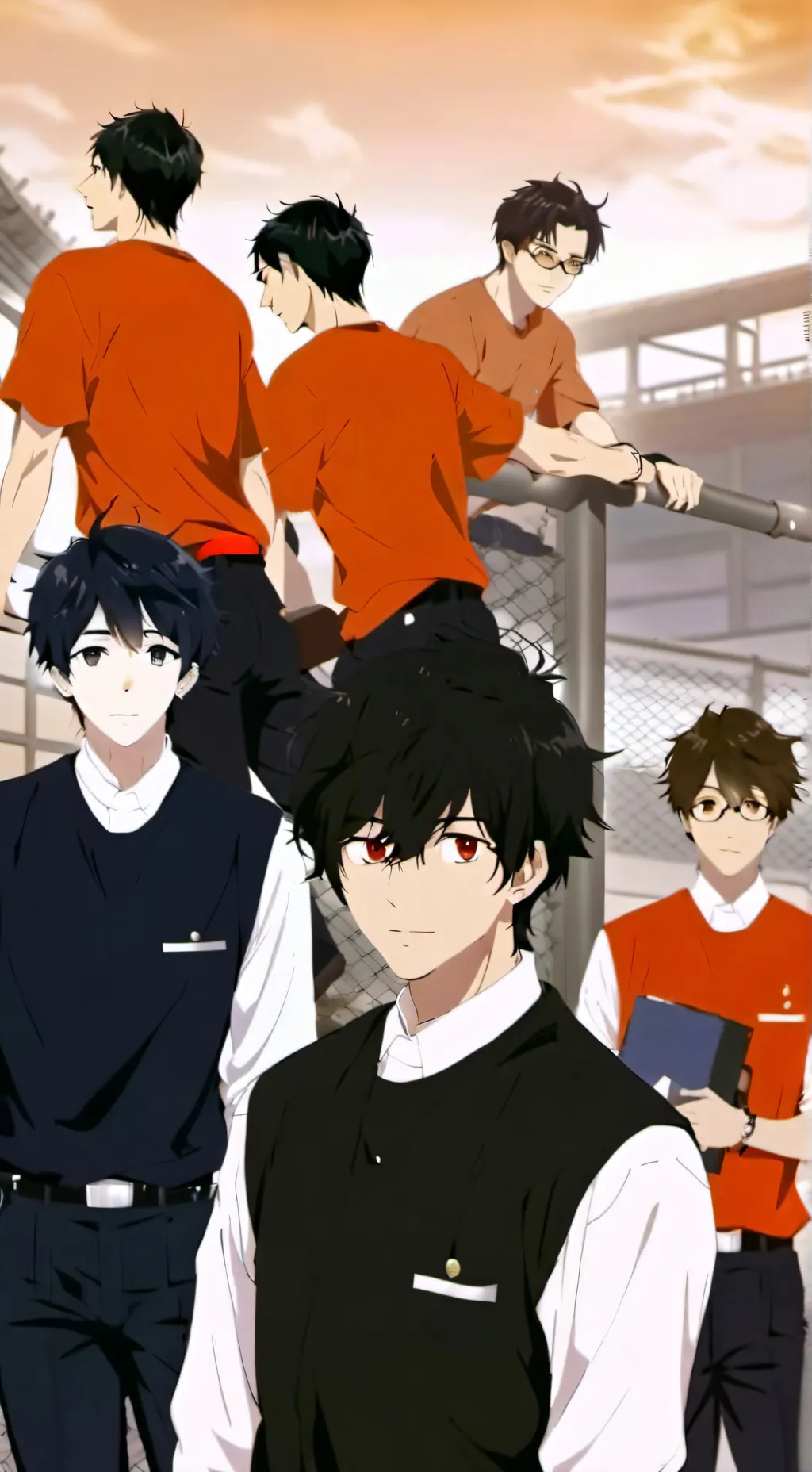 ai character: Männergefängnis  background