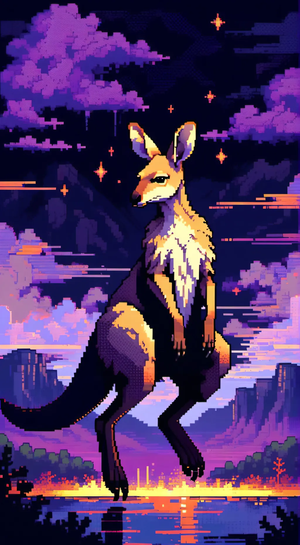 ai character: religion.canguro background