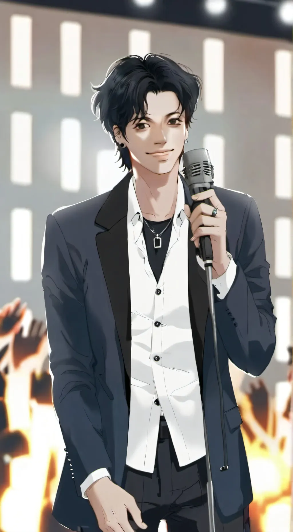 ai character: michel Jackson background