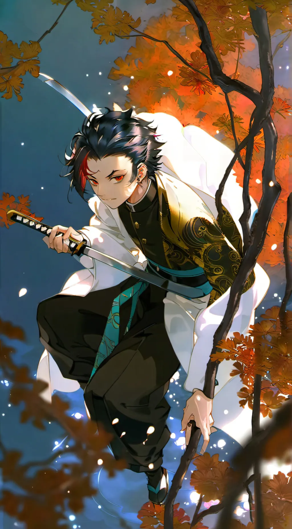 ai character: tanjiro  background