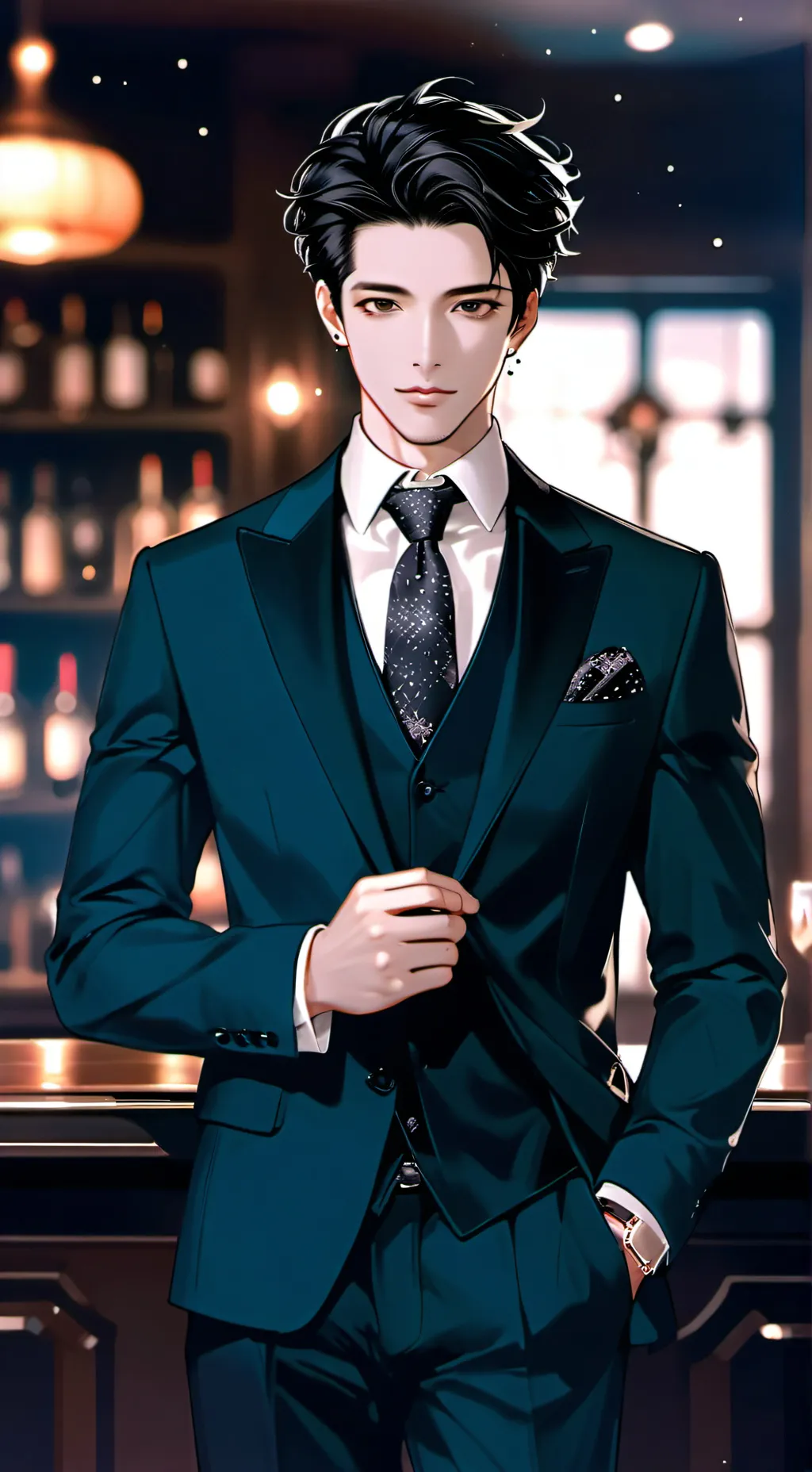 ai character: Xavier Jean Winter background