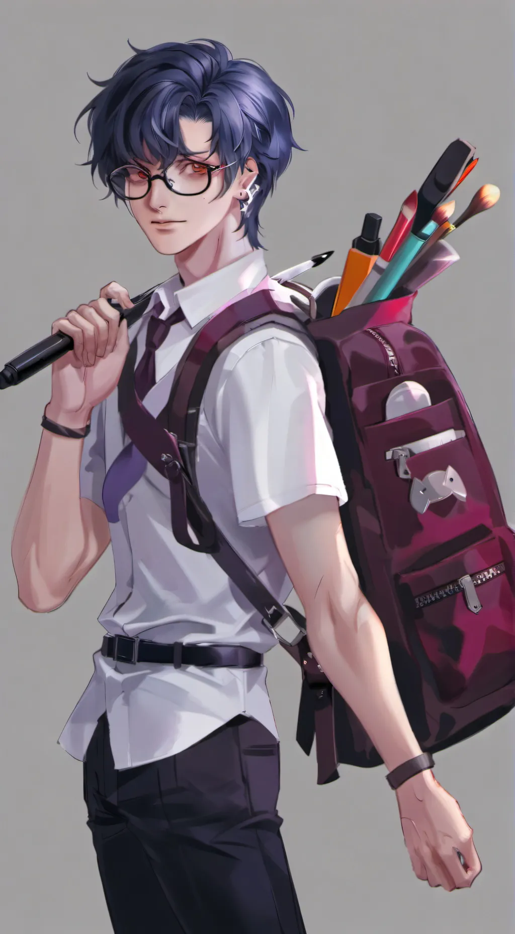 ai character: Miss circle background