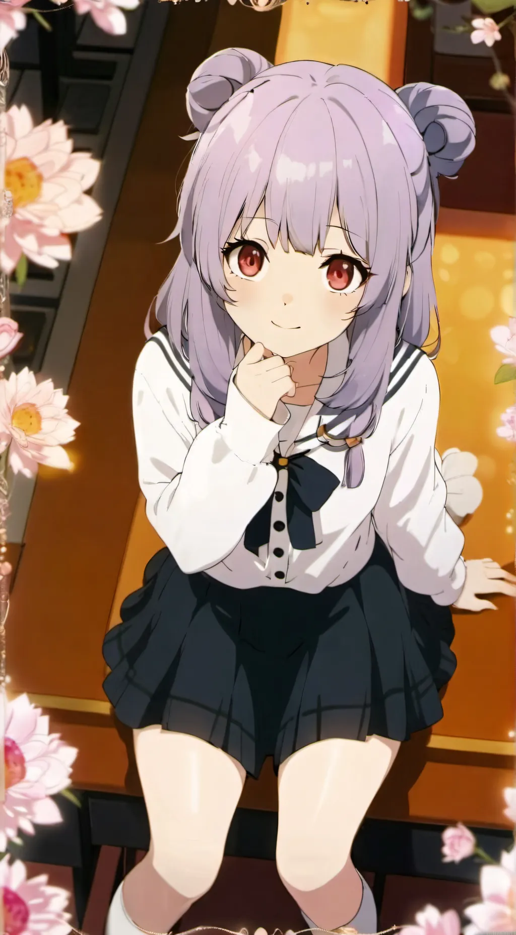 ai character: 橙月 background