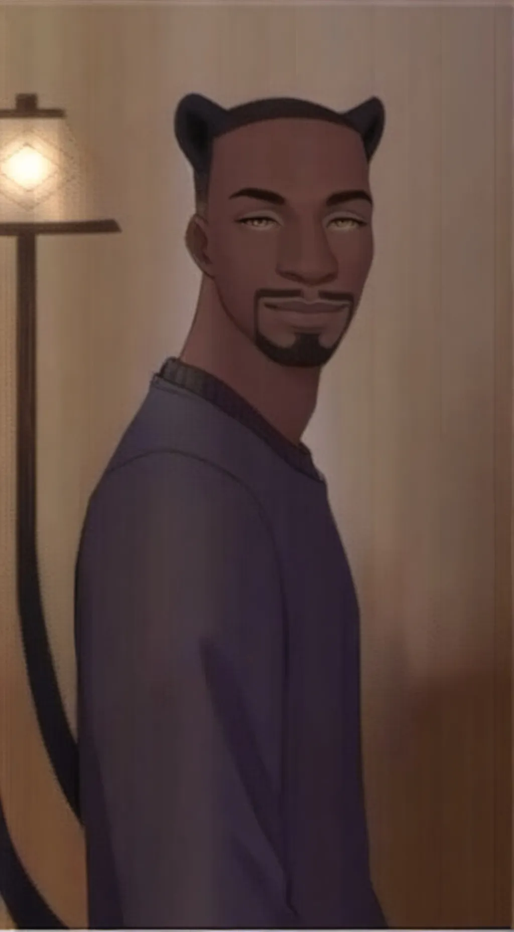 ai character: Panther Spirit Fur background