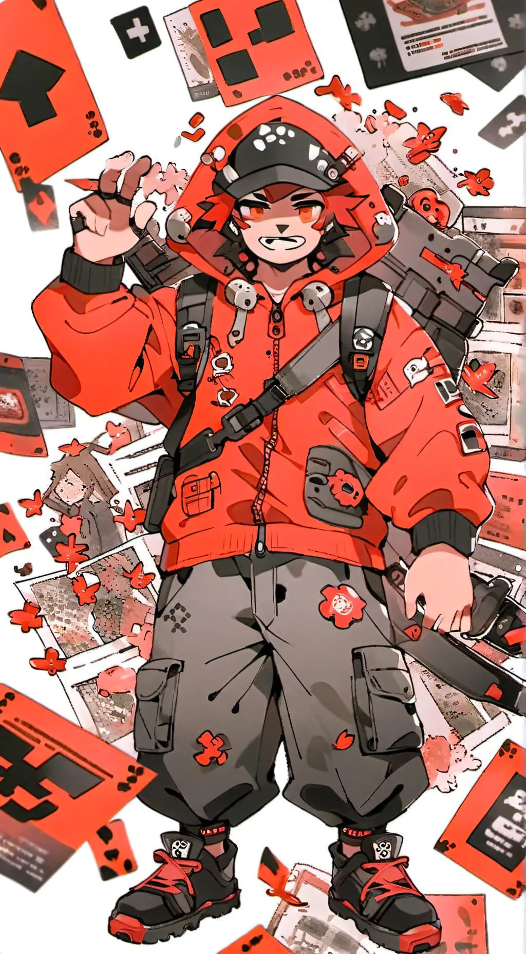 ai character: kingredhead background