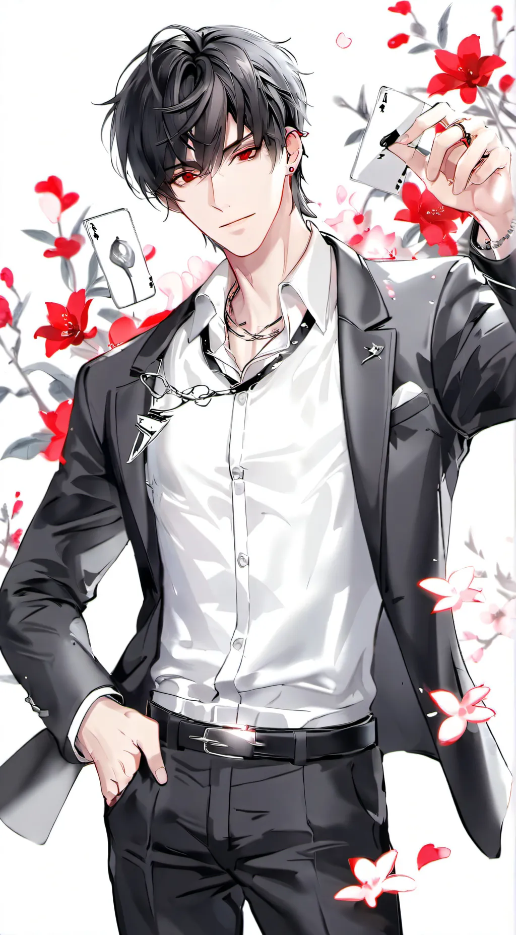 ai character: 🖤Alex🤍 background