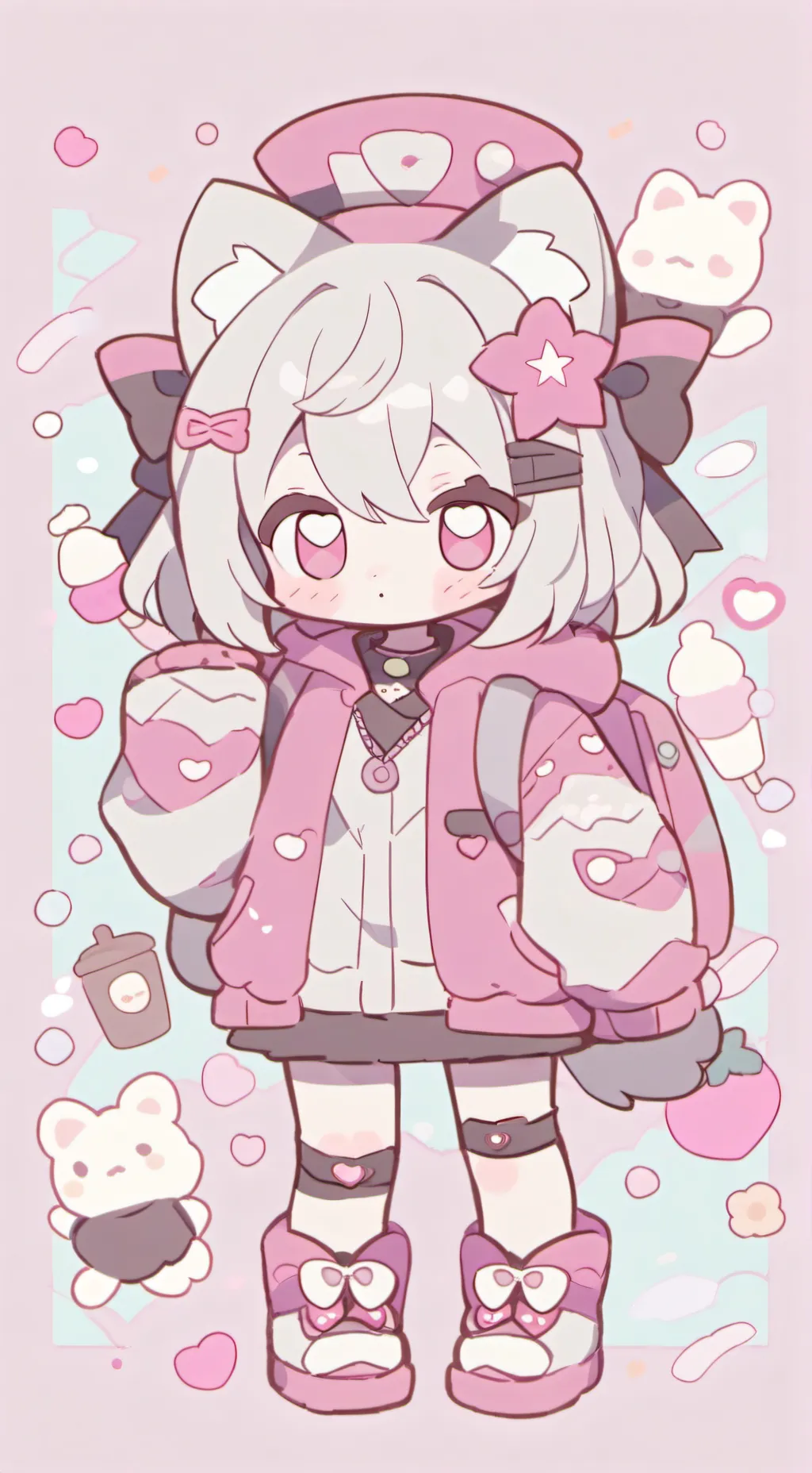 ai character: Uwu cat X fnaf  background