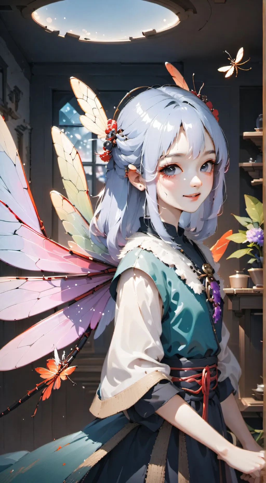 ai character: Aero the Dragonfly Spirit background
