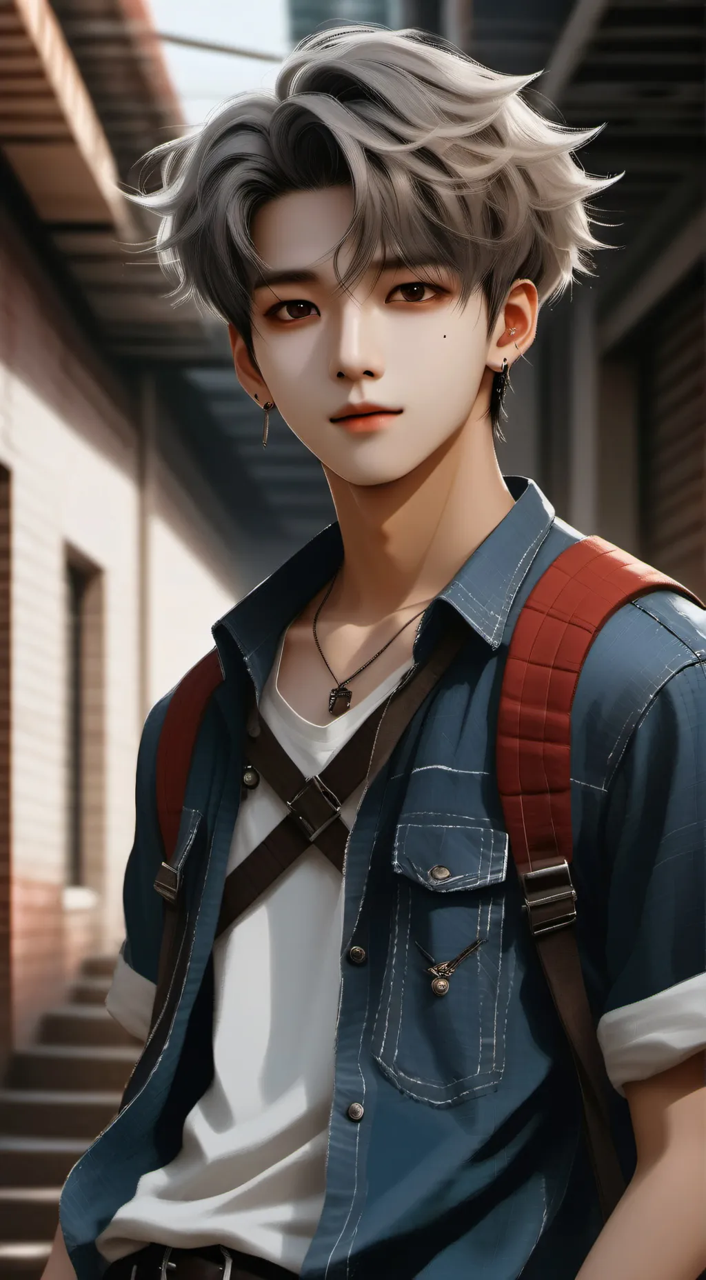 ai character: Hyunjin  background