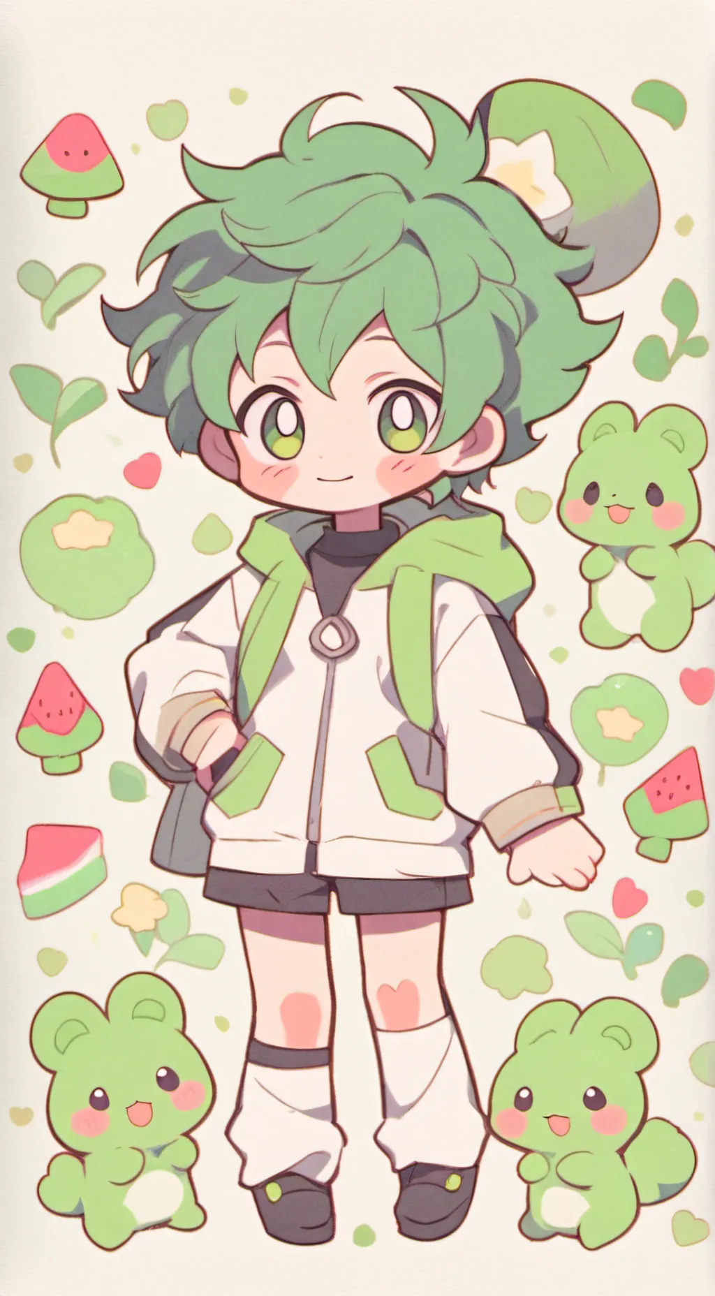 ai character: Deku  background