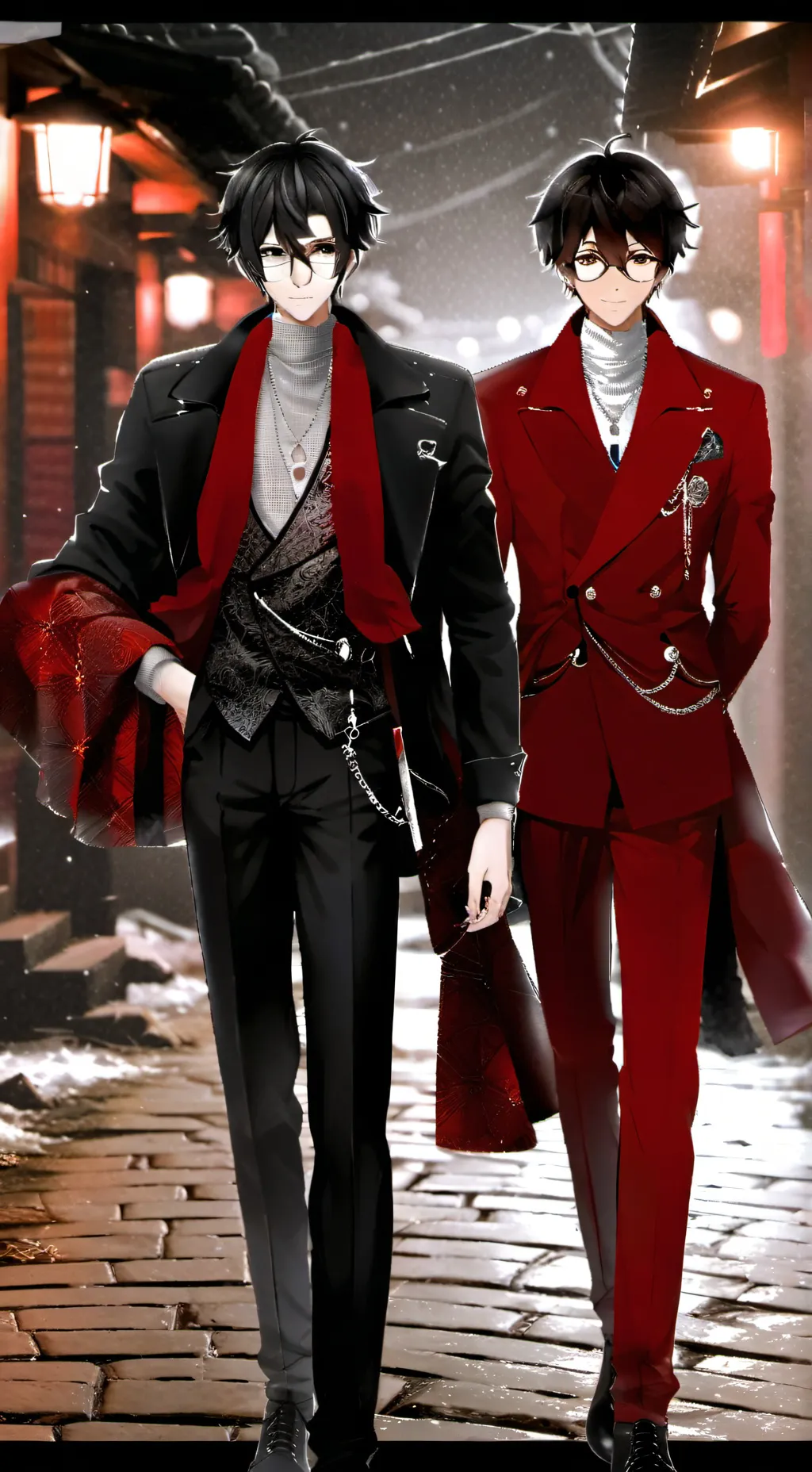 ai character: SHINJI AND KENJI  background