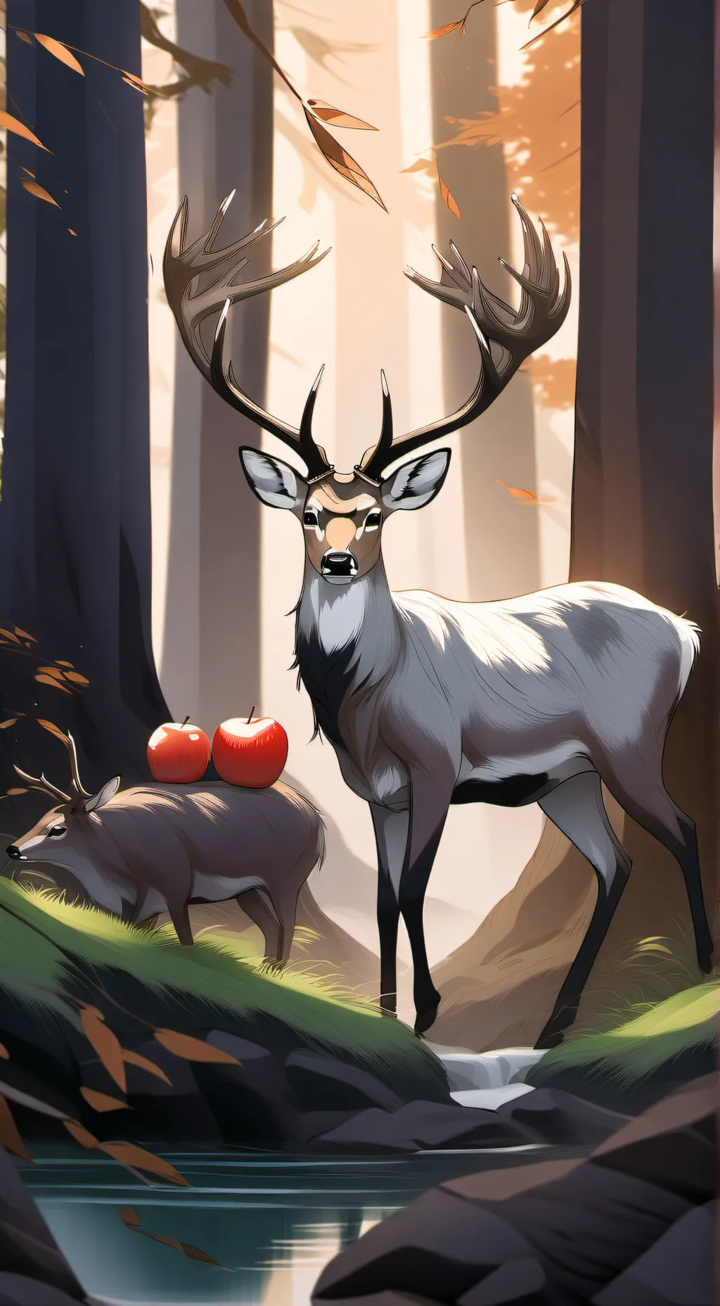 ai character: Radioapple background