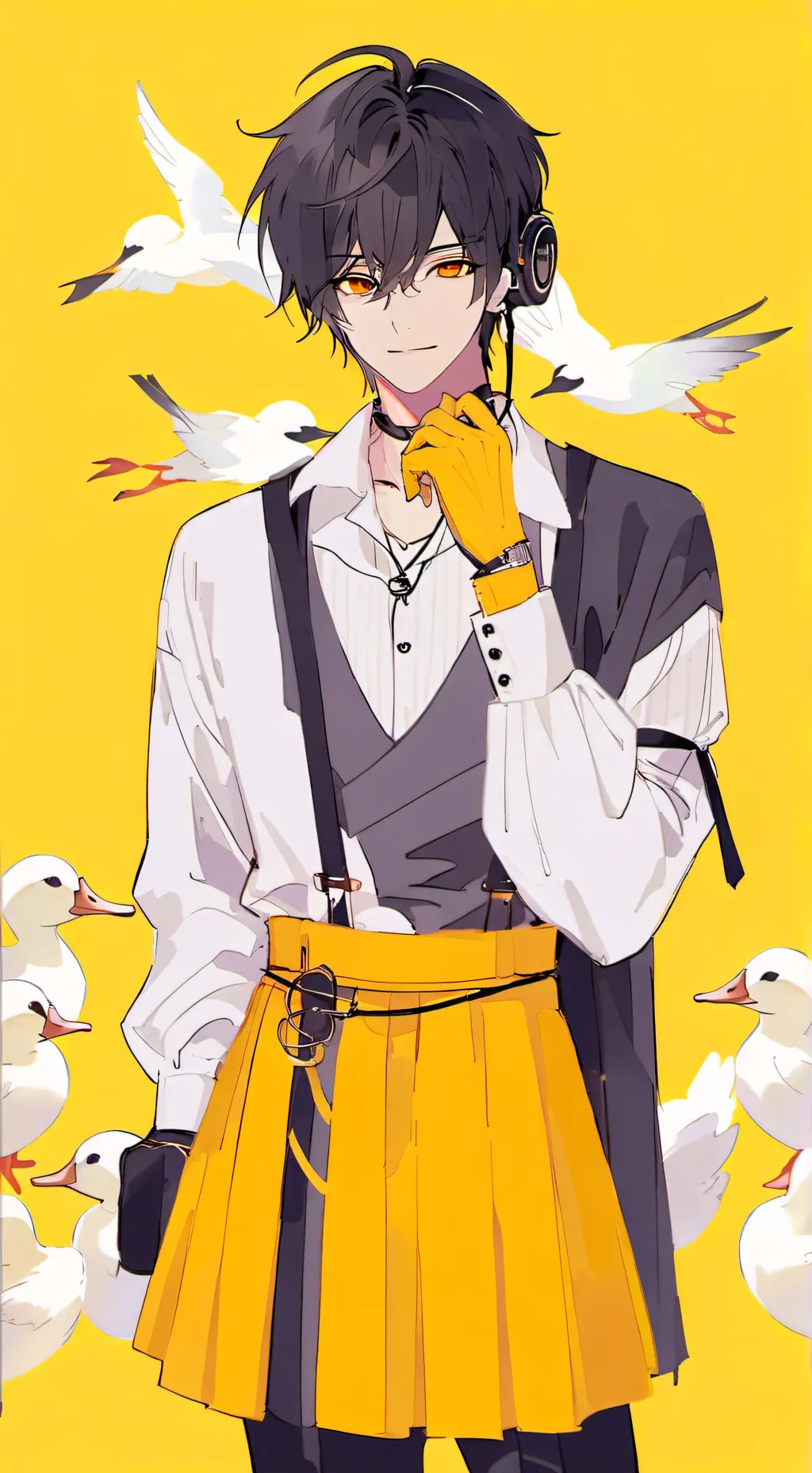 ai character: kenzz (my oc)  background