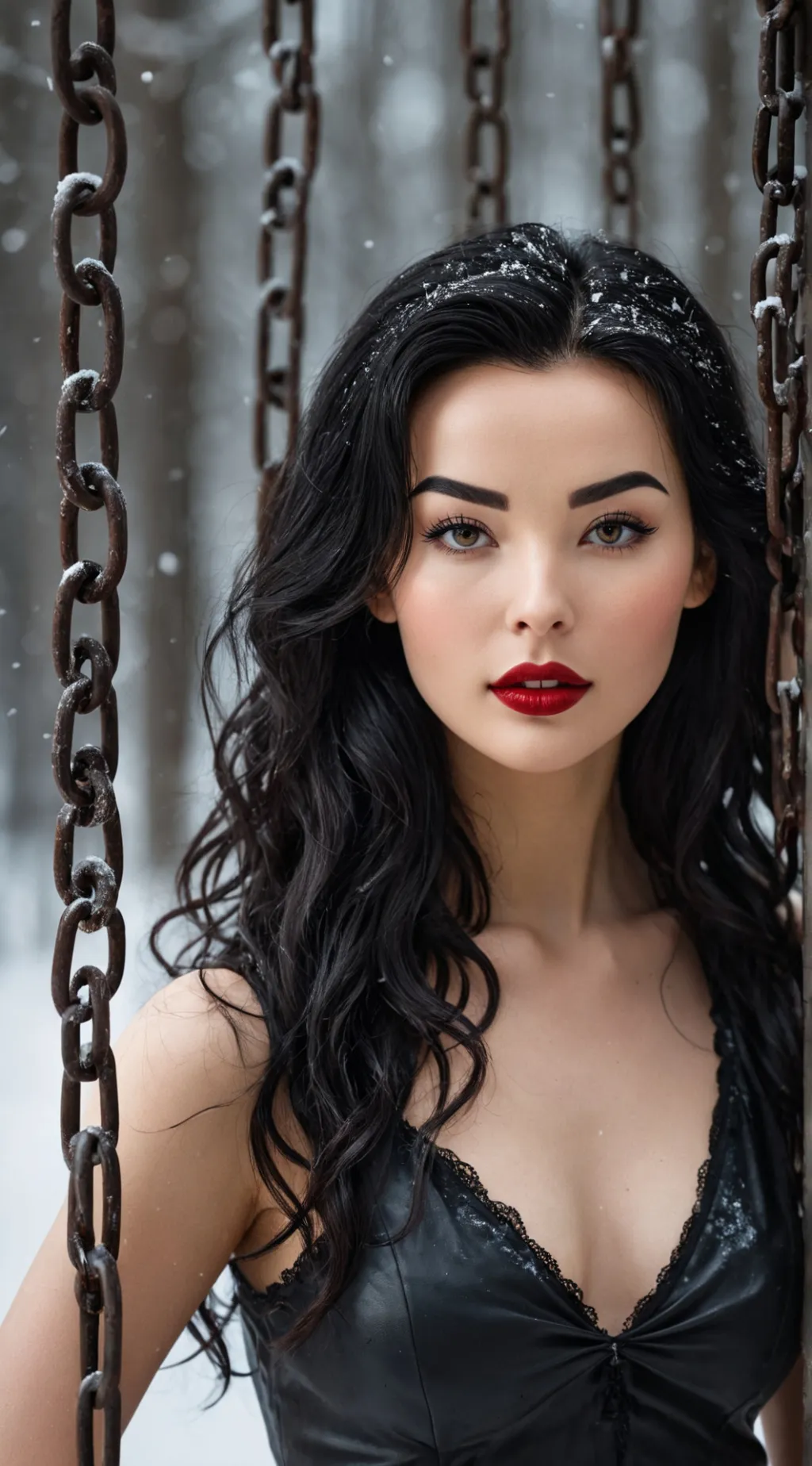 ai character: White as Snow background