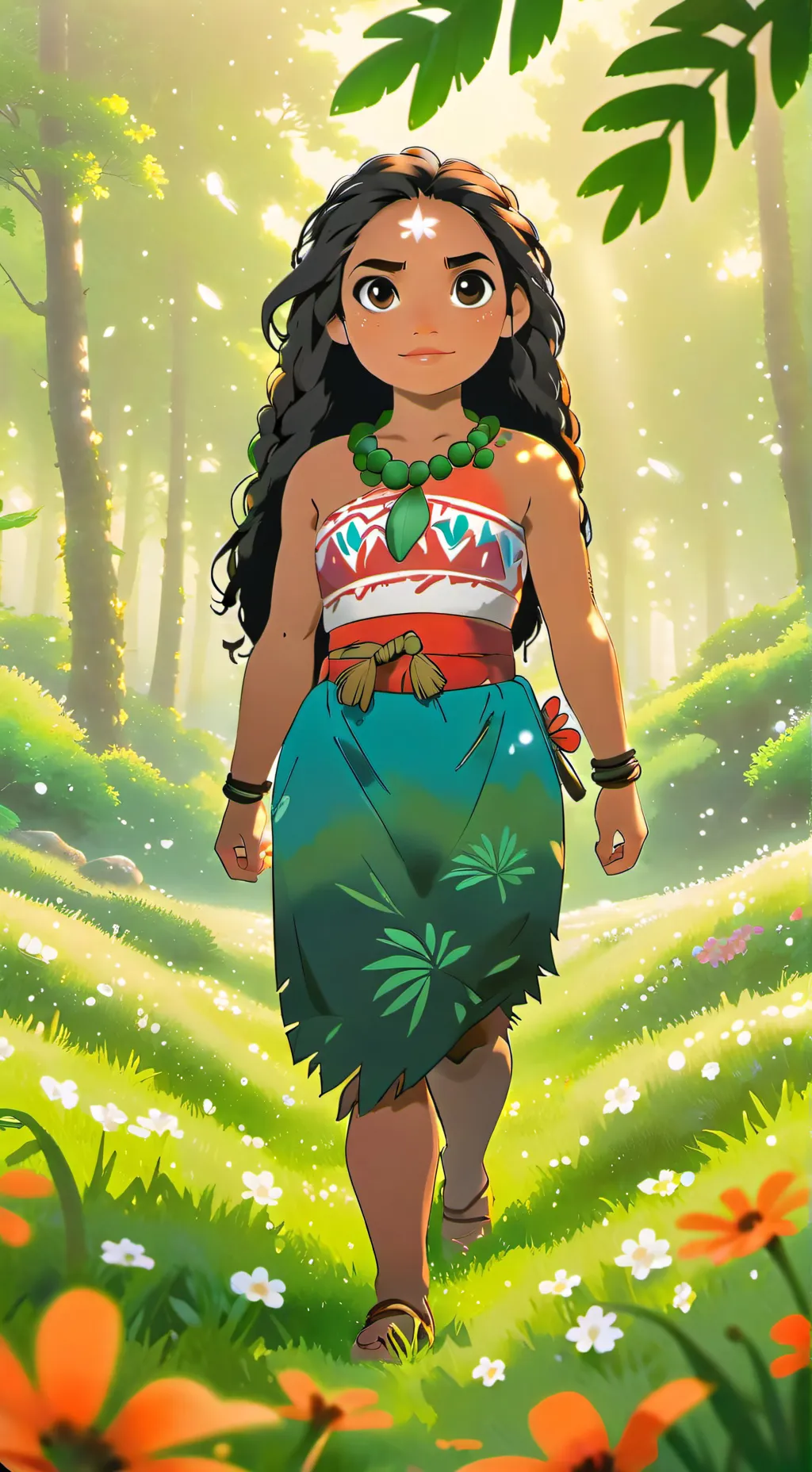 ai character: Moana  background