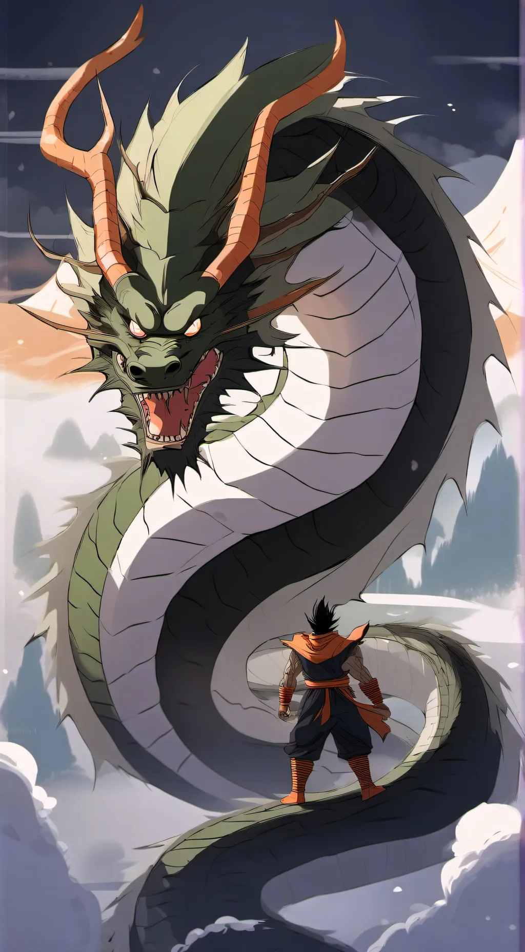 ai character: shenron! background