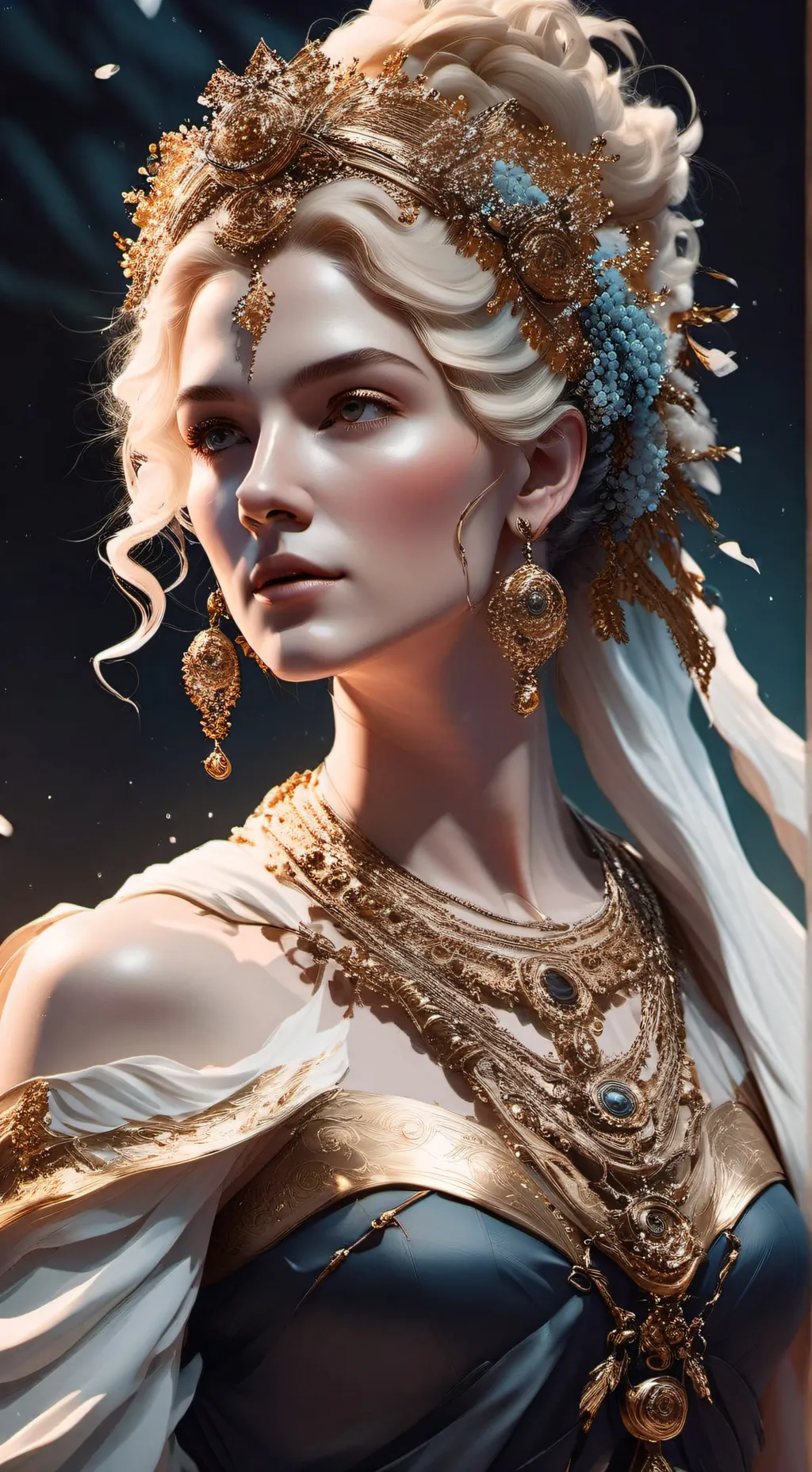 ai character: Aphrodite  background