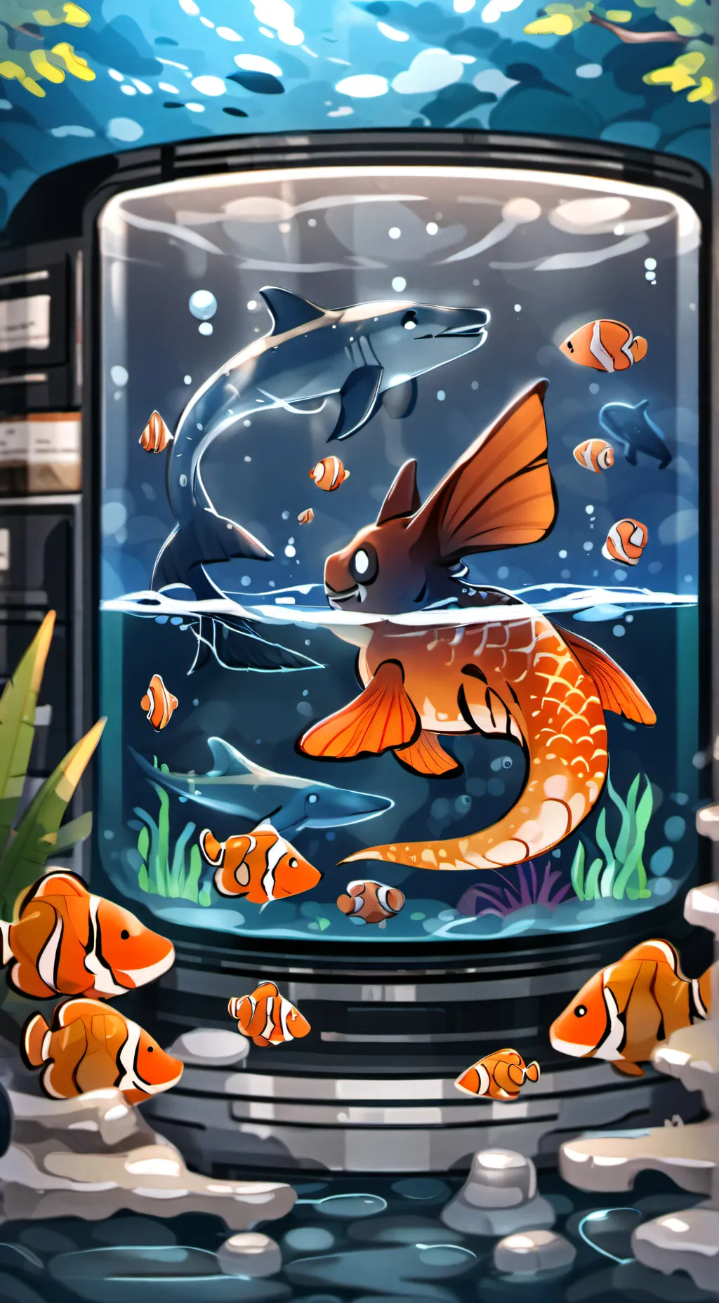 ai character: DANDY WORLD AU background