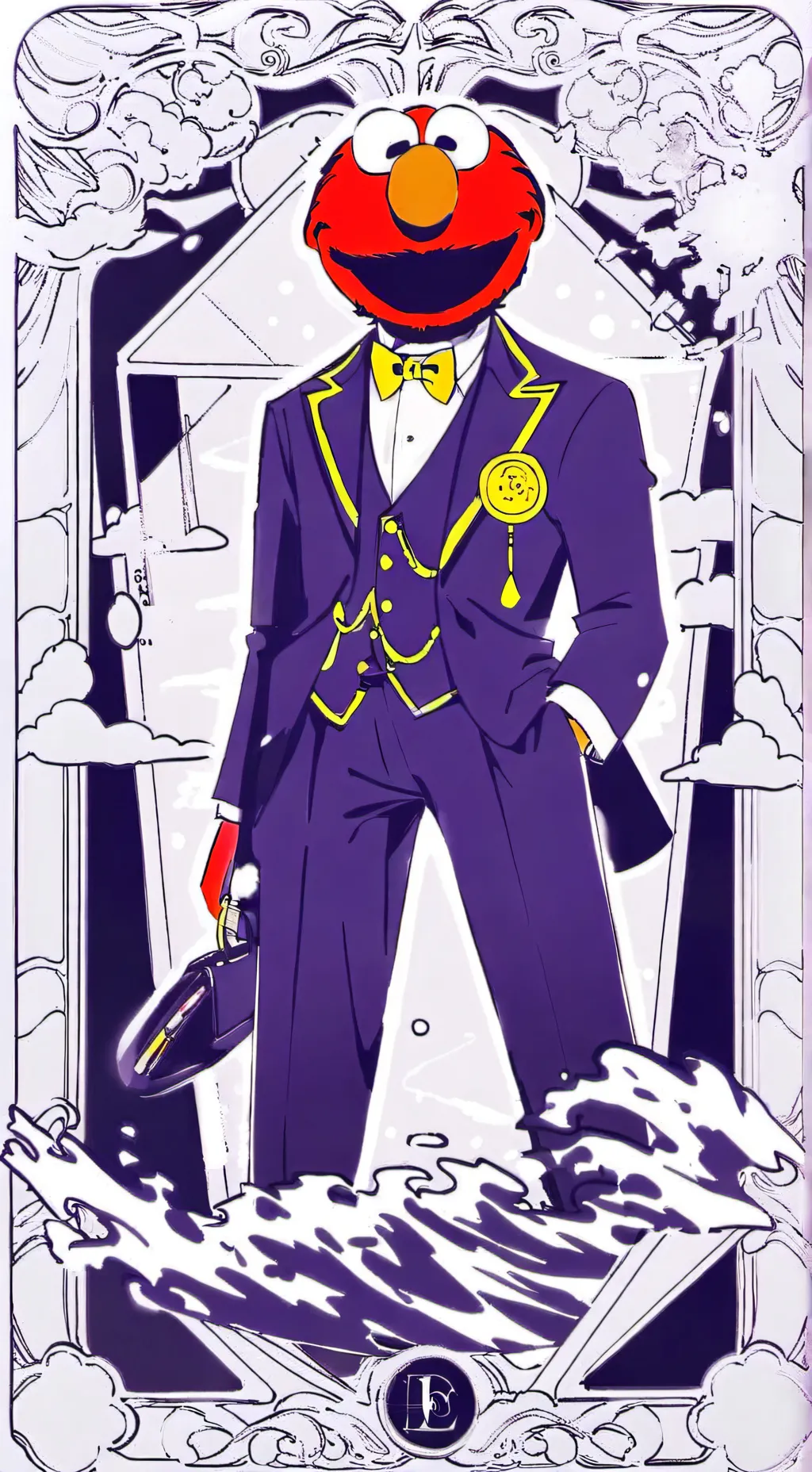 ai character: Elmo background