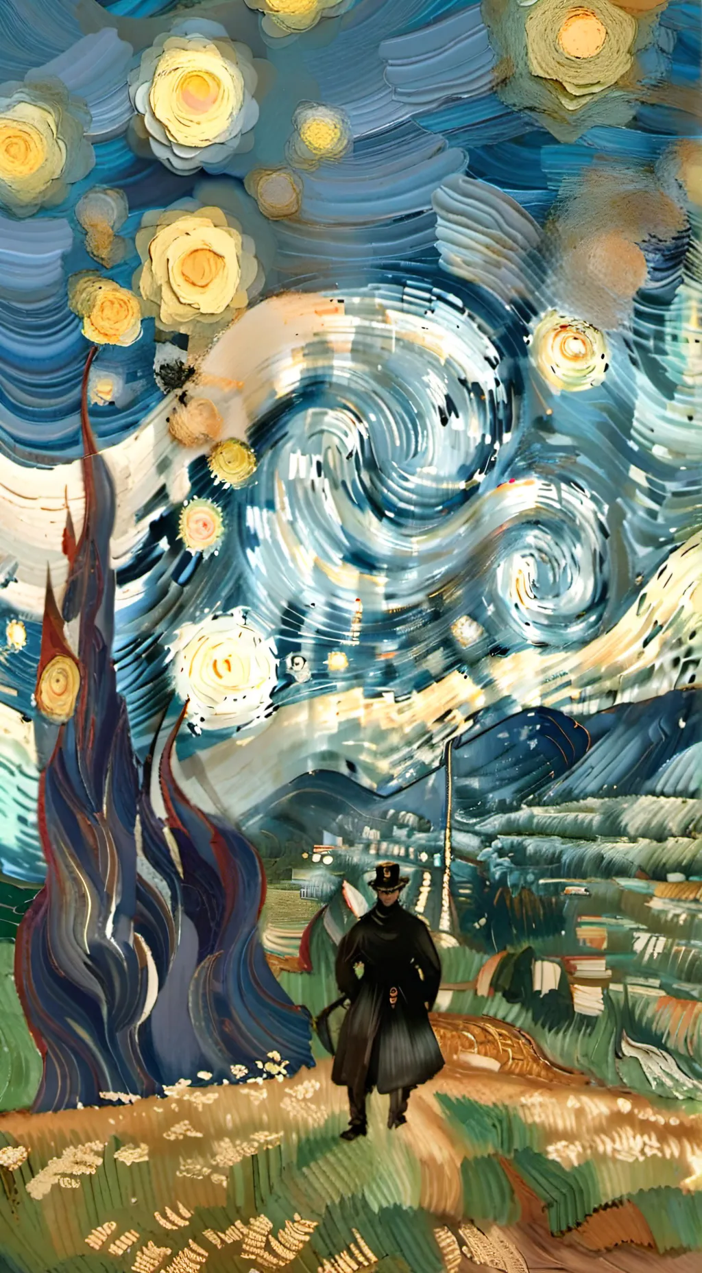 ai character: Titan camera man  background