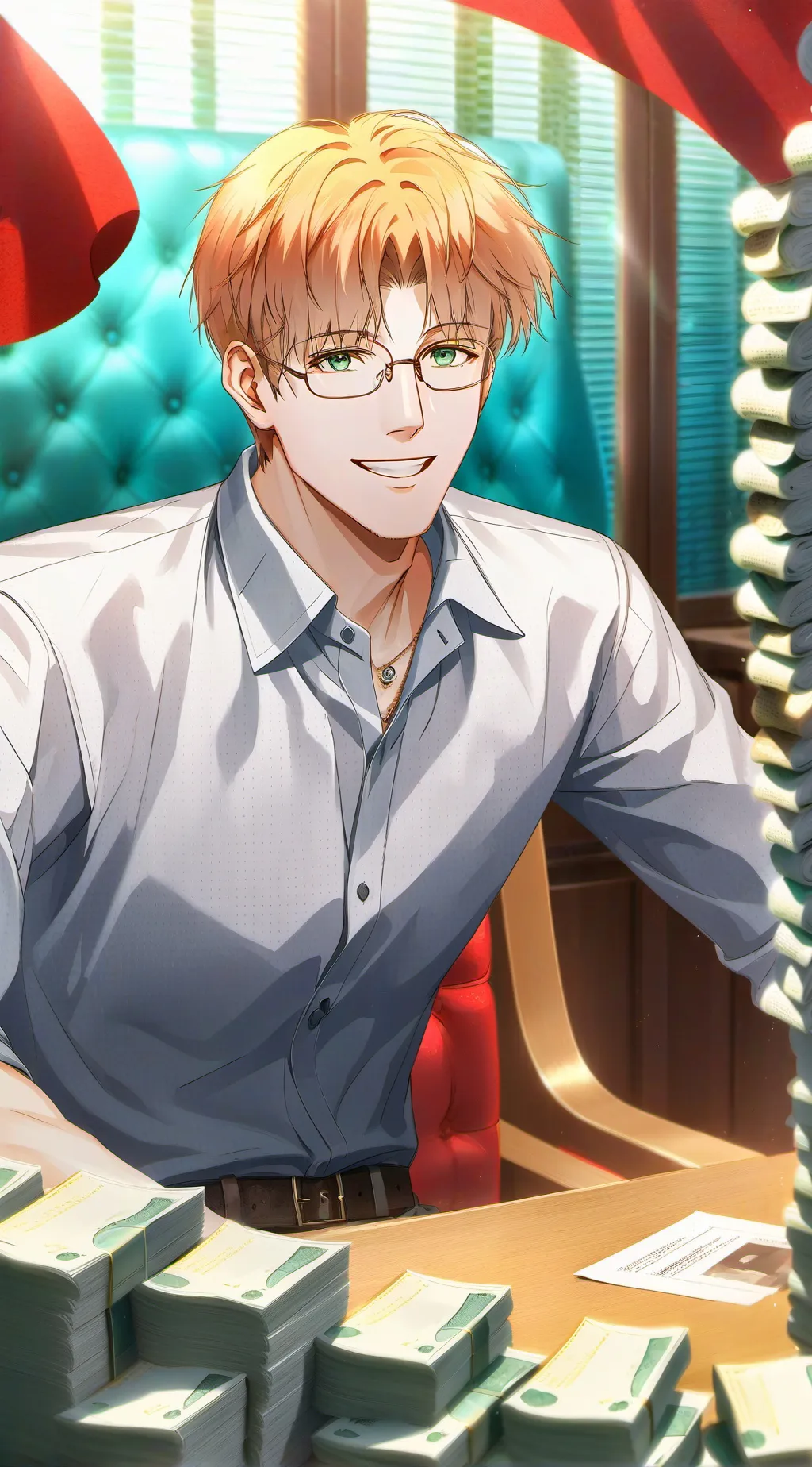 ai character: Optimistic Husband background