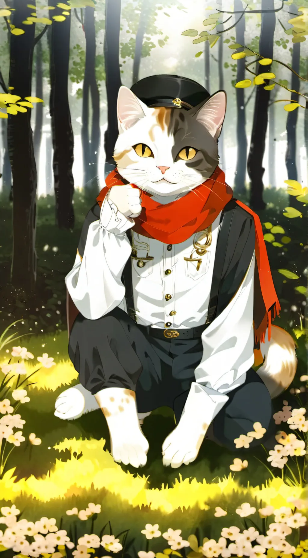 ai character: chalie cat background