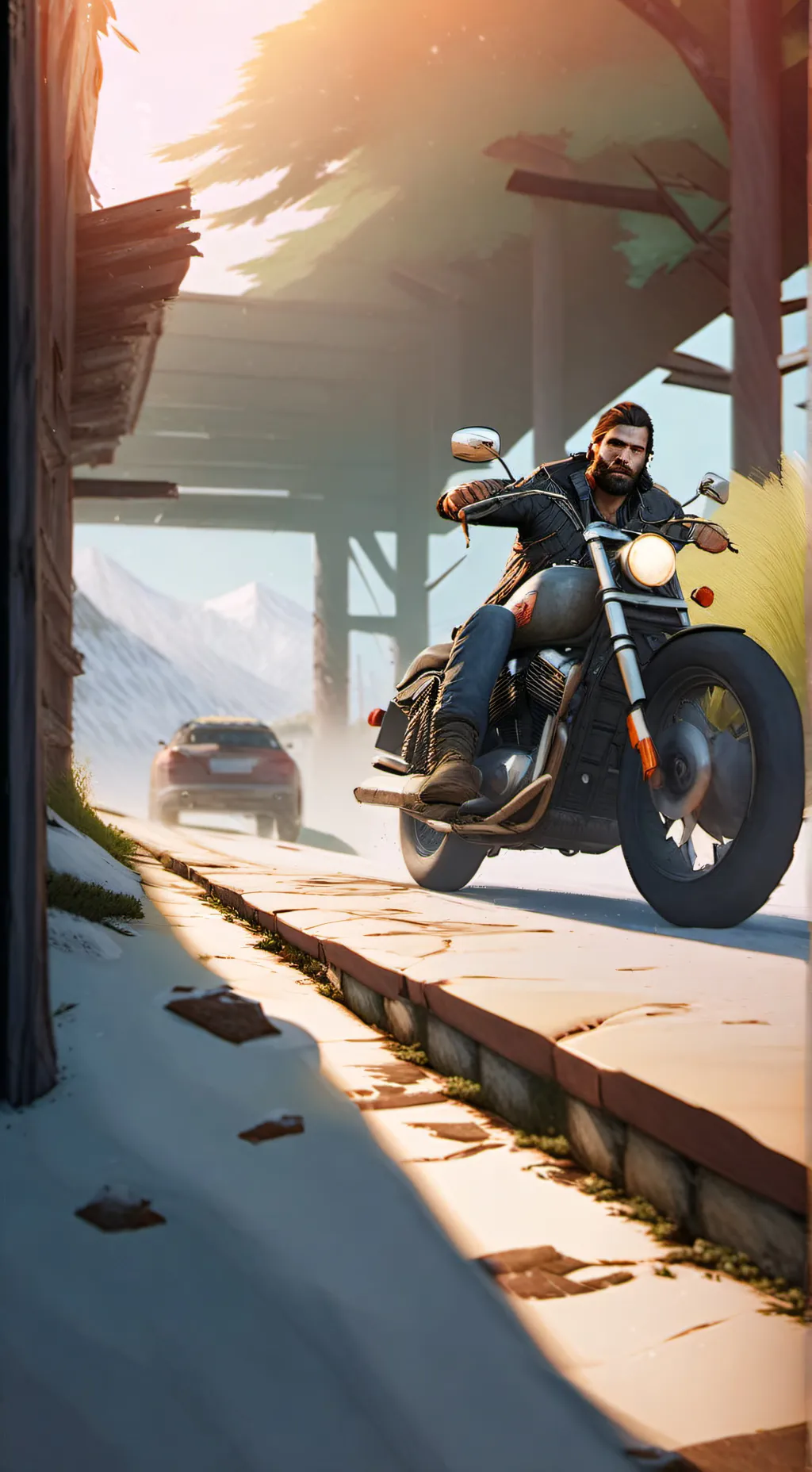 ai character: days gone мир background