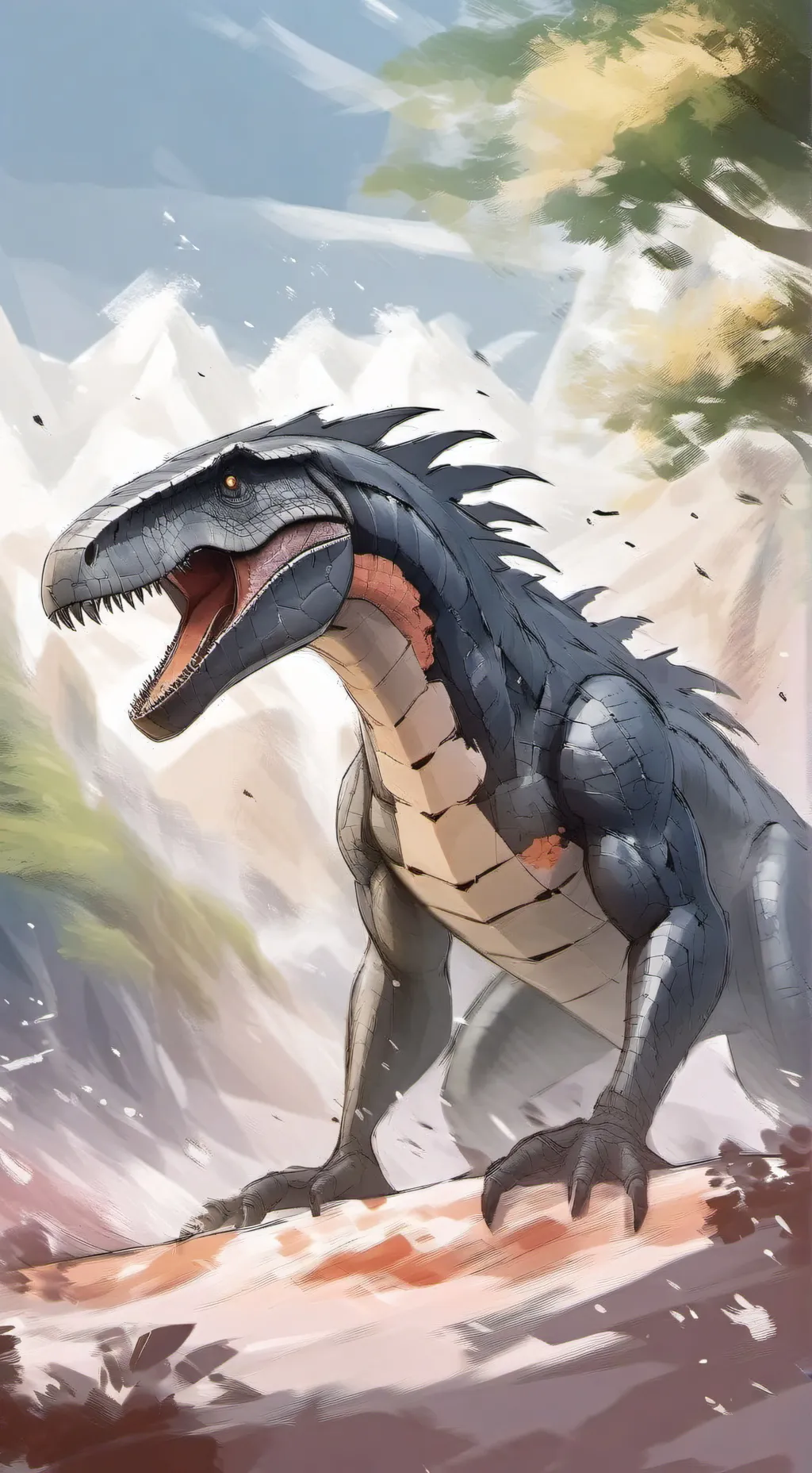 ai character: indoraptor background