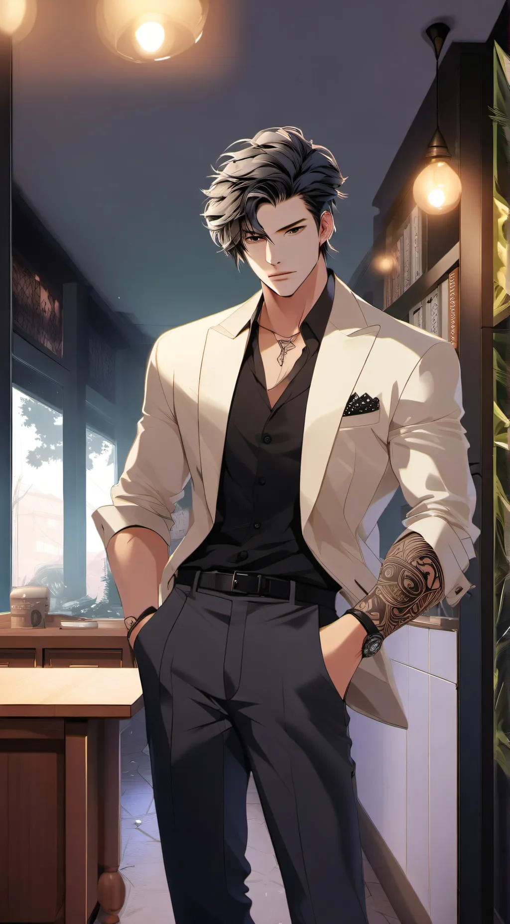 ai character: Léo background