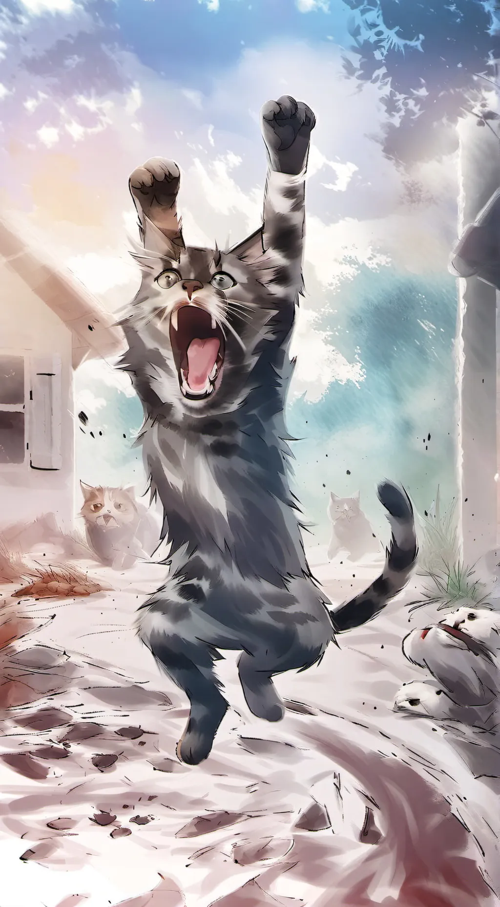 ai character: ai cat story lel background