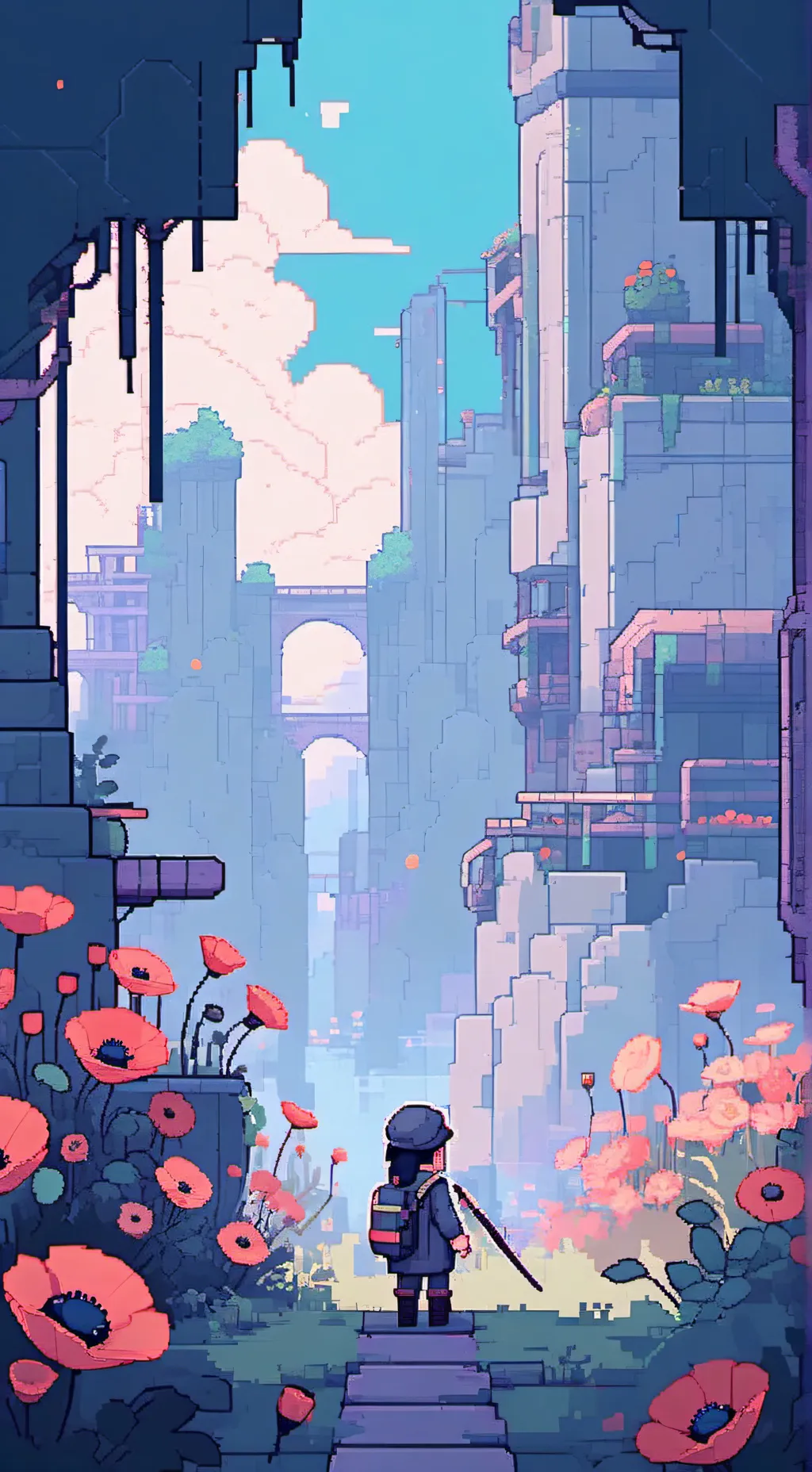 ai character: smiling critters  background