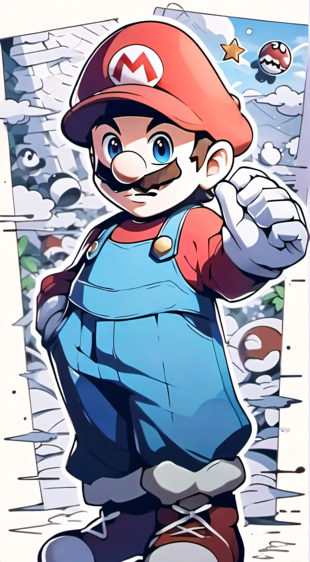 ai character: Mario background