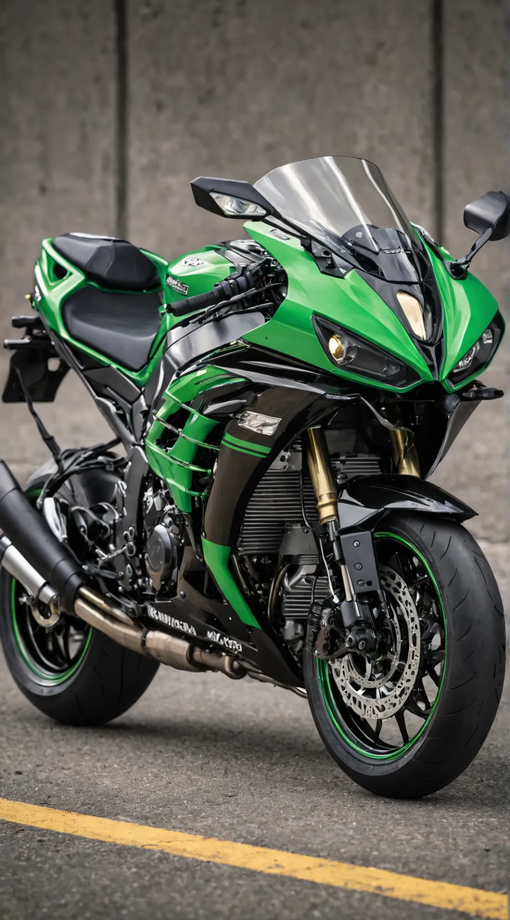 ai character: Kawasaki h2 ninja background