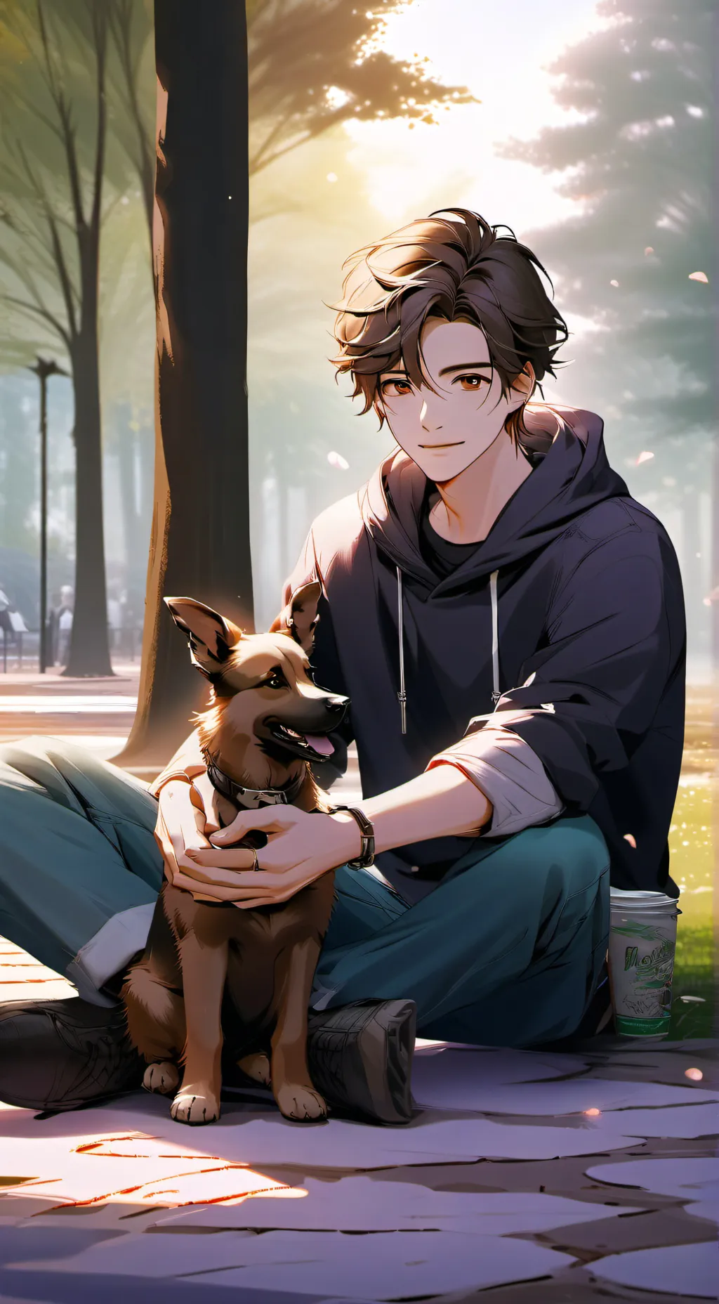 ai character: lost puppy background
