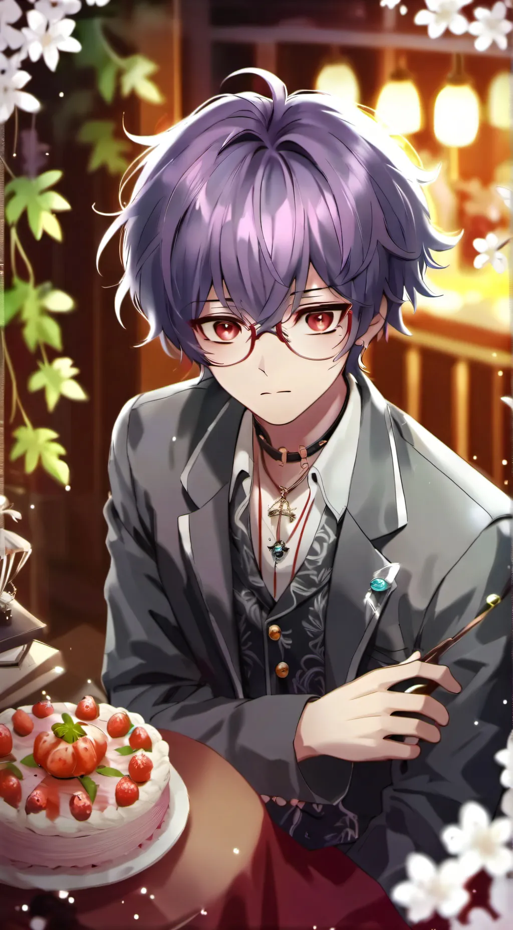 ai character: Crimson background