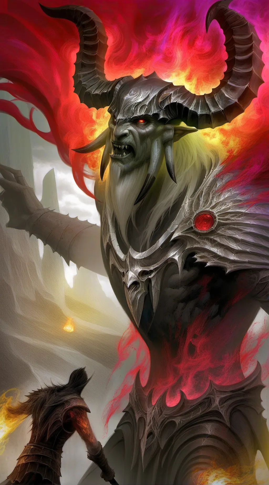 ai character: a powerful god background