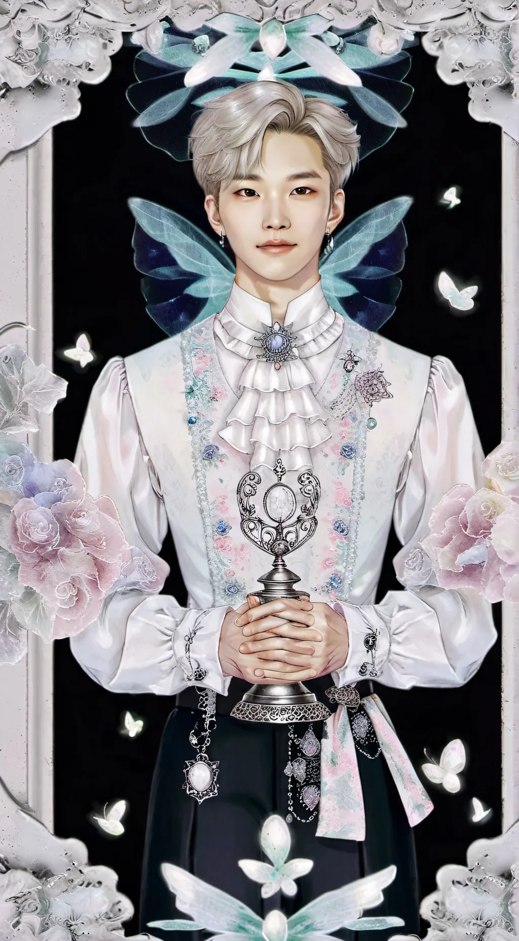 ai character: ☆ミ background