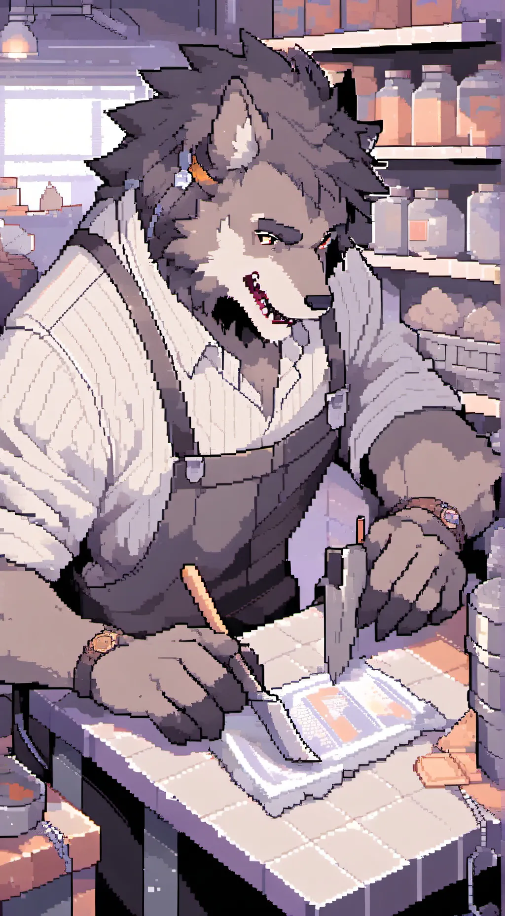 ai character: from were cleaner  background