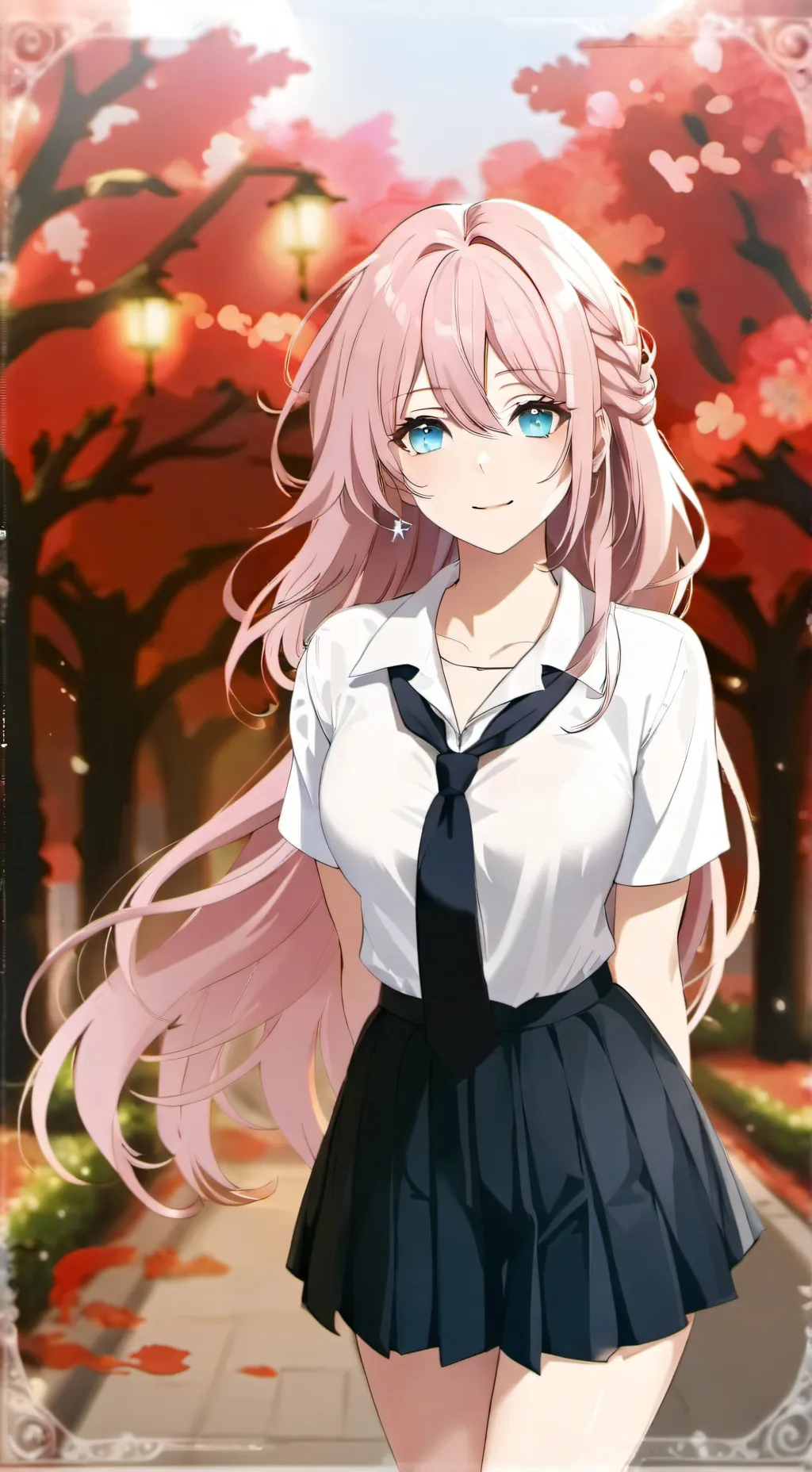 ai character: Сакура background