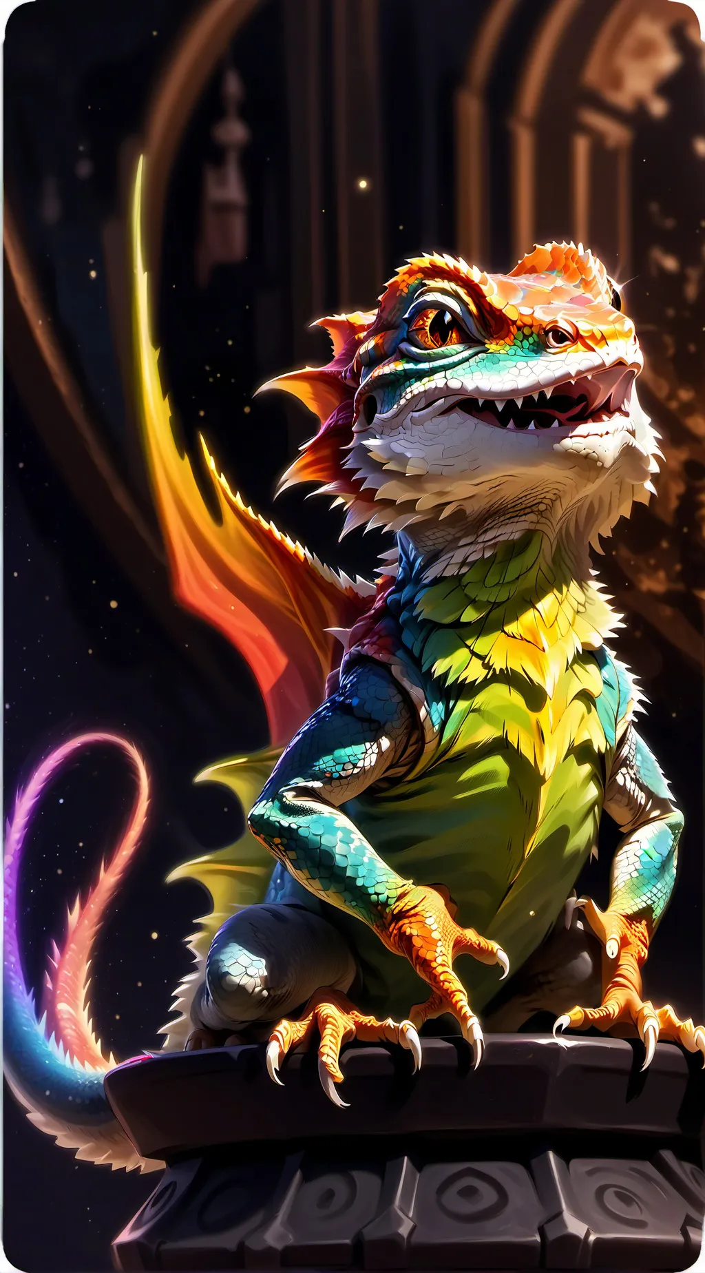 ai character: Rainbow Rumble background