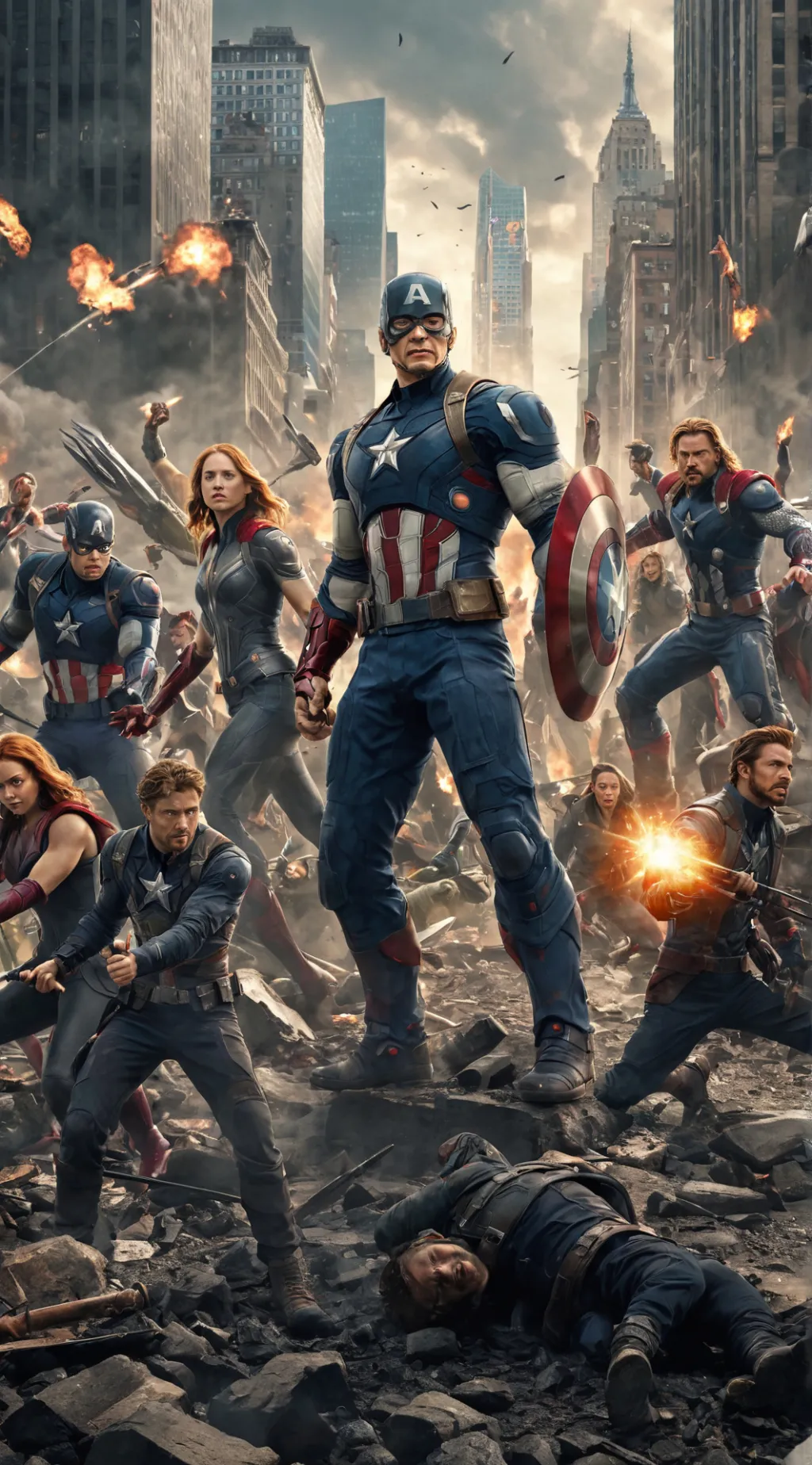 ai character: AVENGERS!! :) background