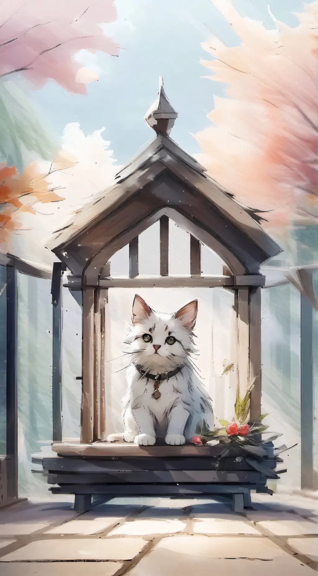 ai character: котёнок background