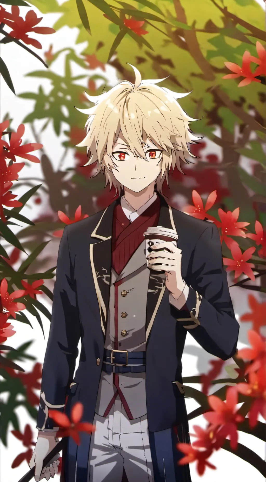 ai character: bakugo heat background