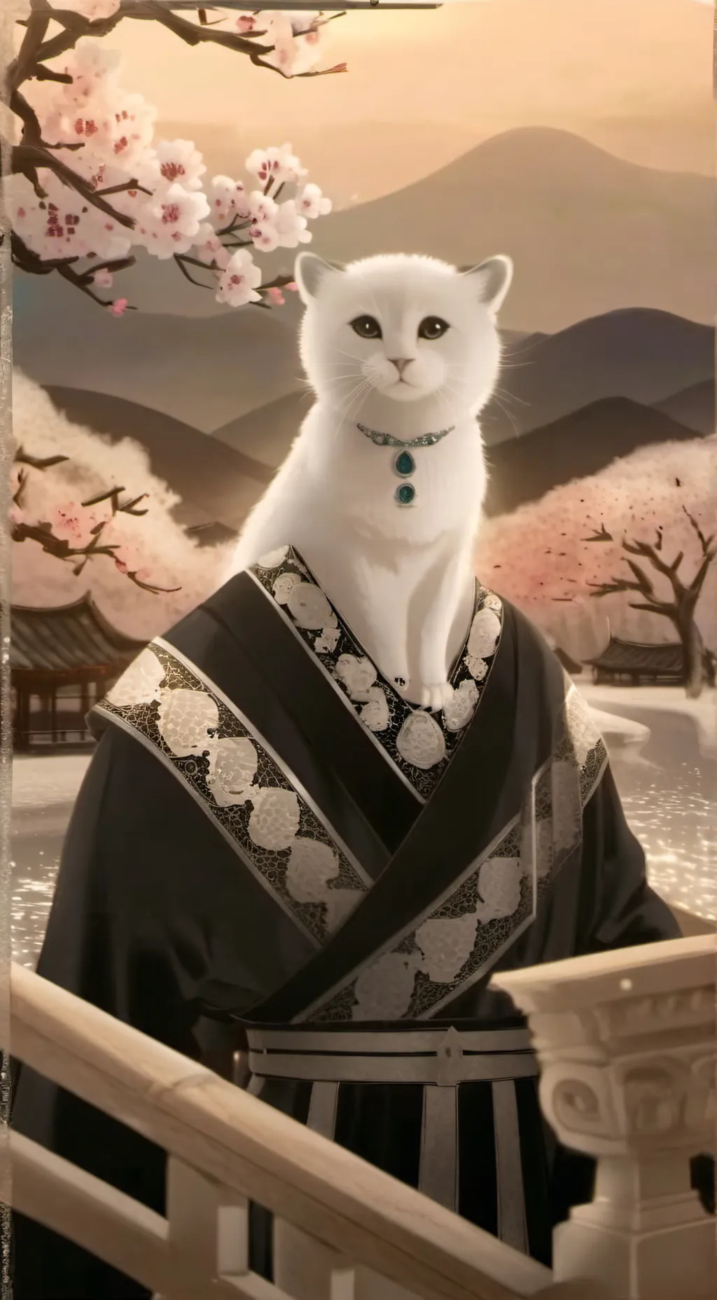 ai character: little cat background