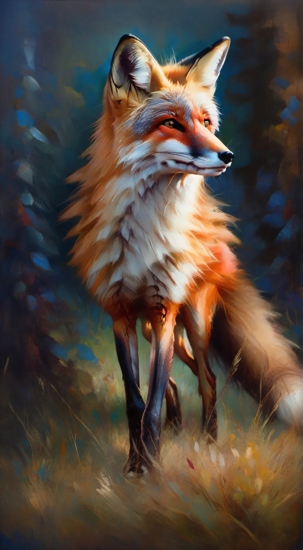 ai character: BABY FOX background