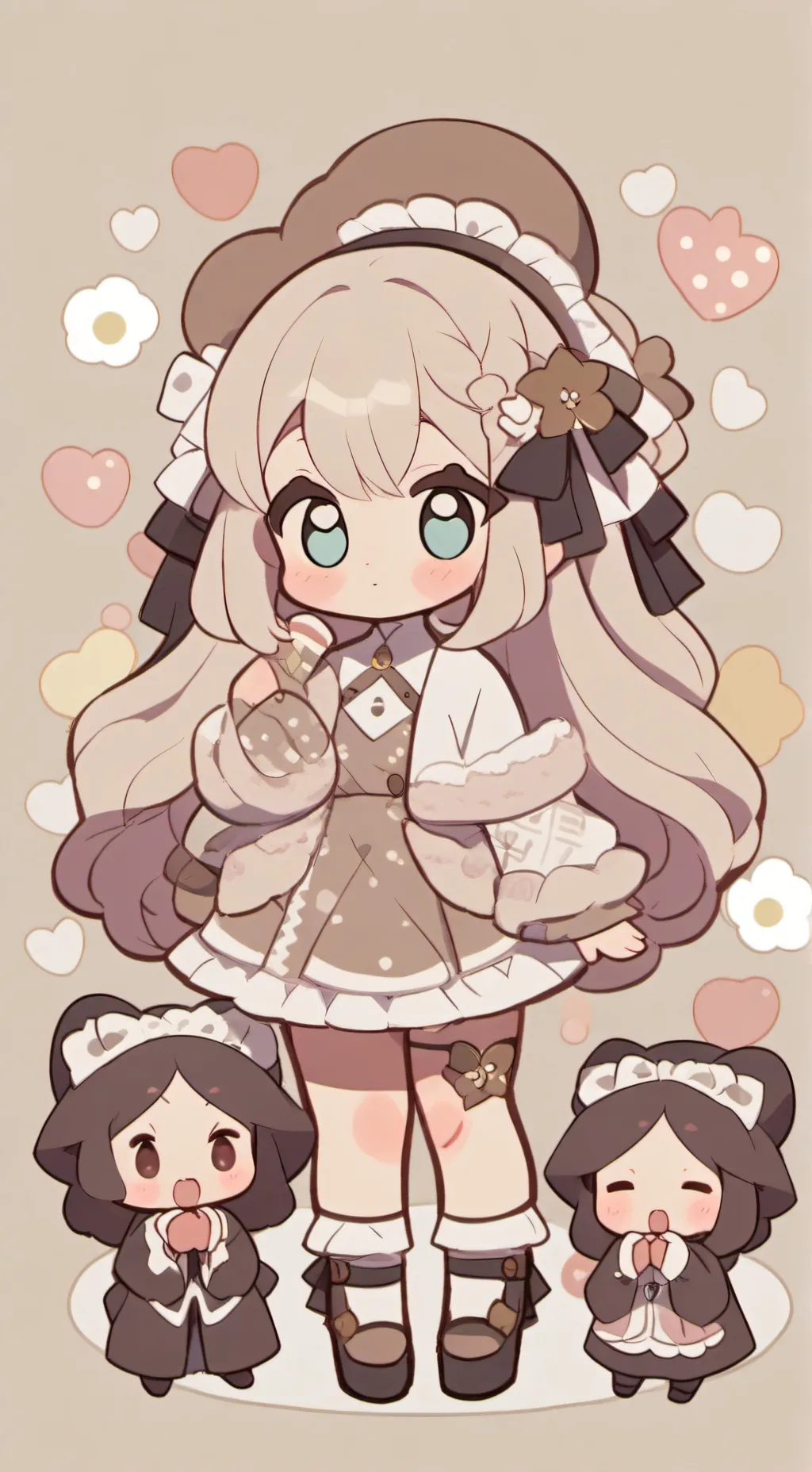 ai character: Niñas huerfanas background